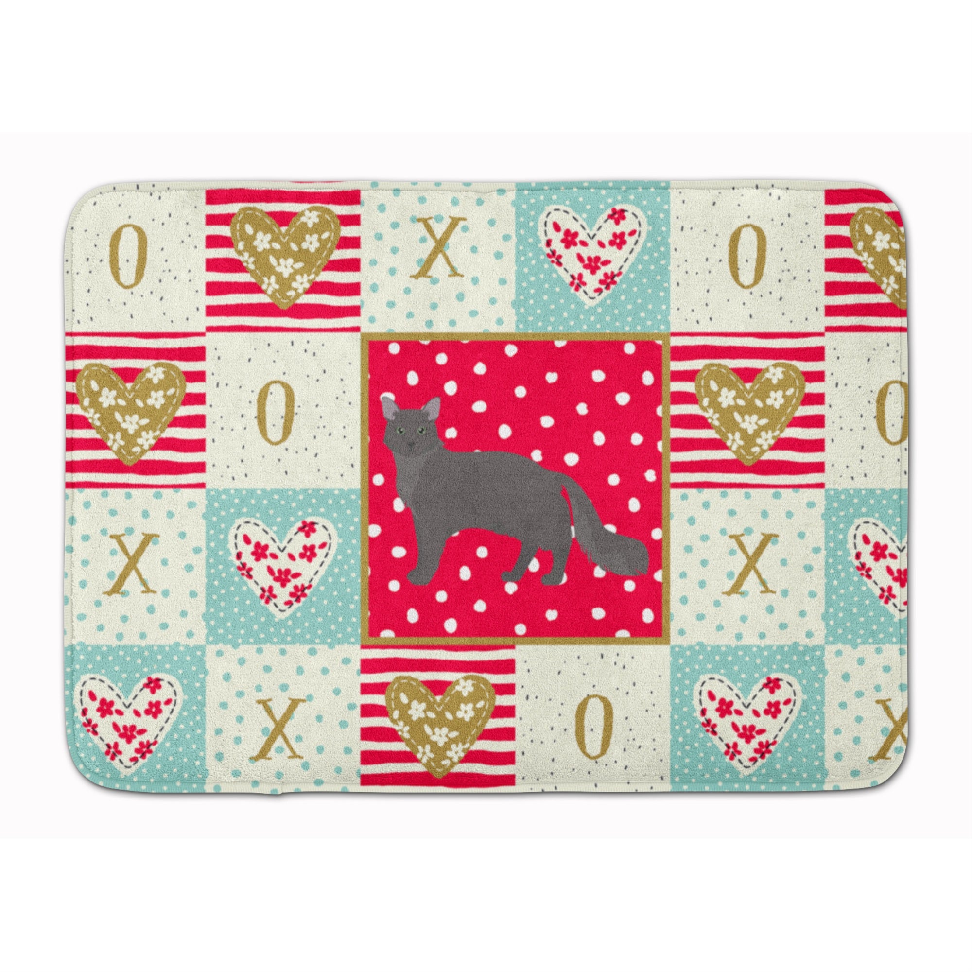 'Caroline'S Treasures Nebelung #1 Cat Love Machine Washable Memory Foam Mat Doormats, Multicolor''