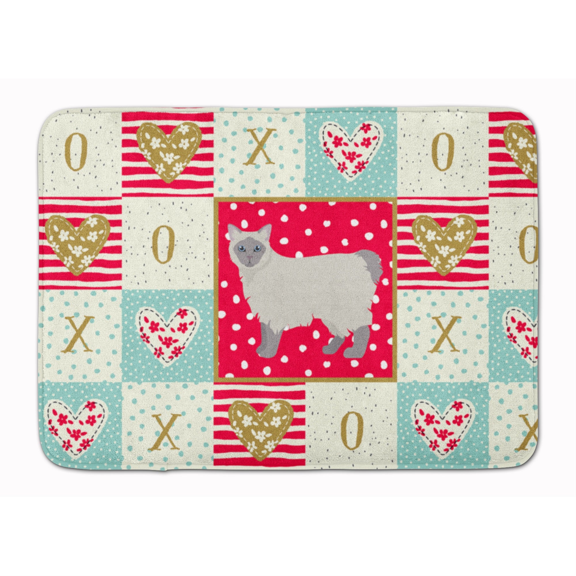 'Caroline'S Treasures Owyhee Bob #1 Cat Love Machine Washable Memory Foam Mat Doormats, Multicolor''