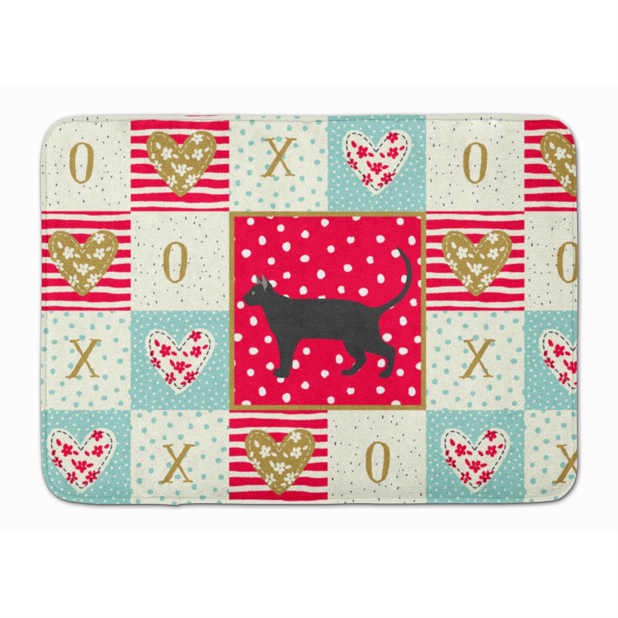 Carolines Treasures Pantherette Cat Love Machine Washable Memory Foam Mat doormats, Multicolor