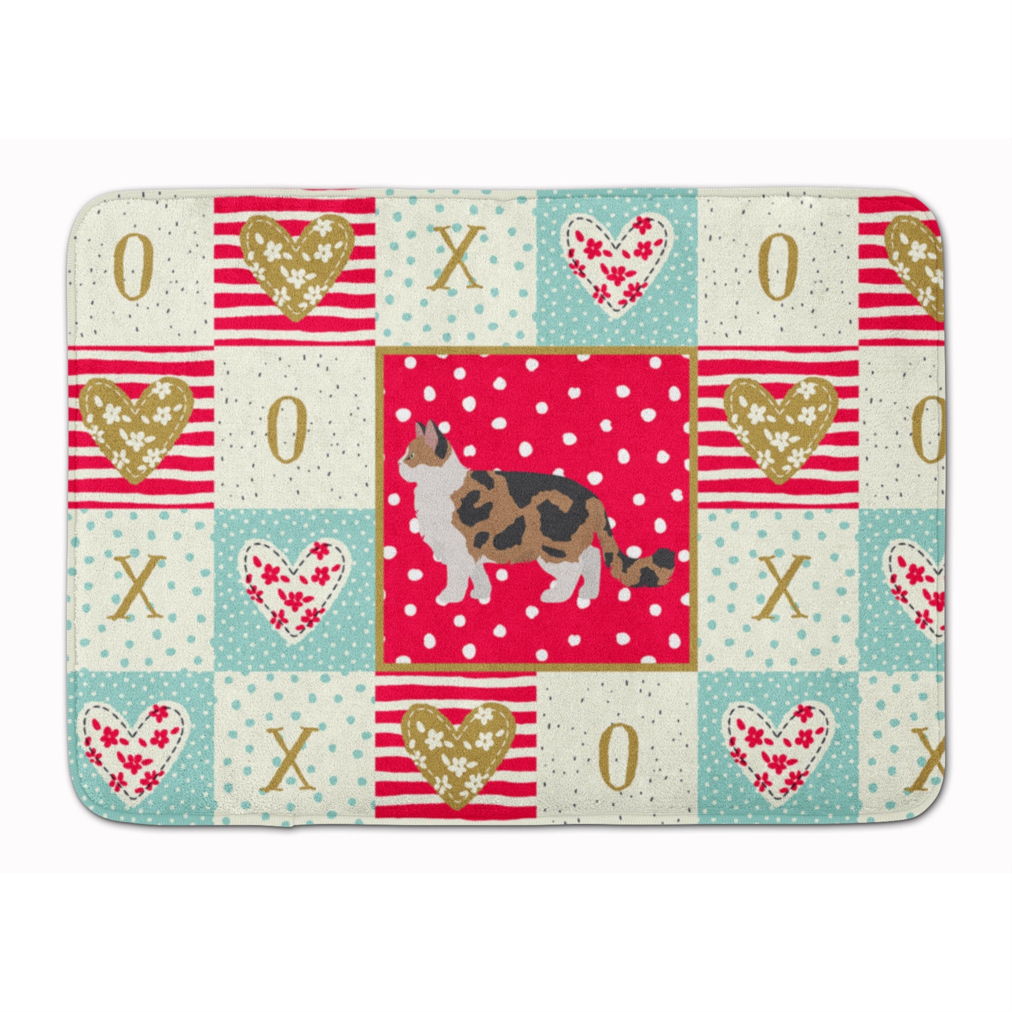 'Caroline'S Treasures Ragamuffin #2 Cat Love Machine Washable Memory Foam Mat Doormats, Multicolor''
