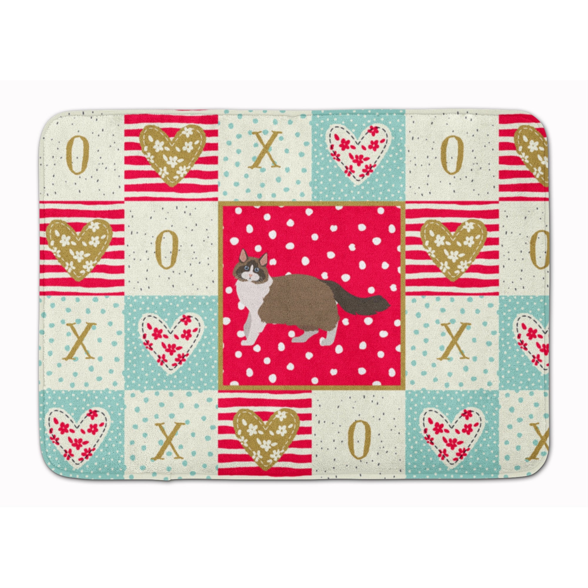 'Caroline'S Treasures Ragdoll #1 Cat Love Machine Washable Memory Foam Mat Doormats, Multicolor''