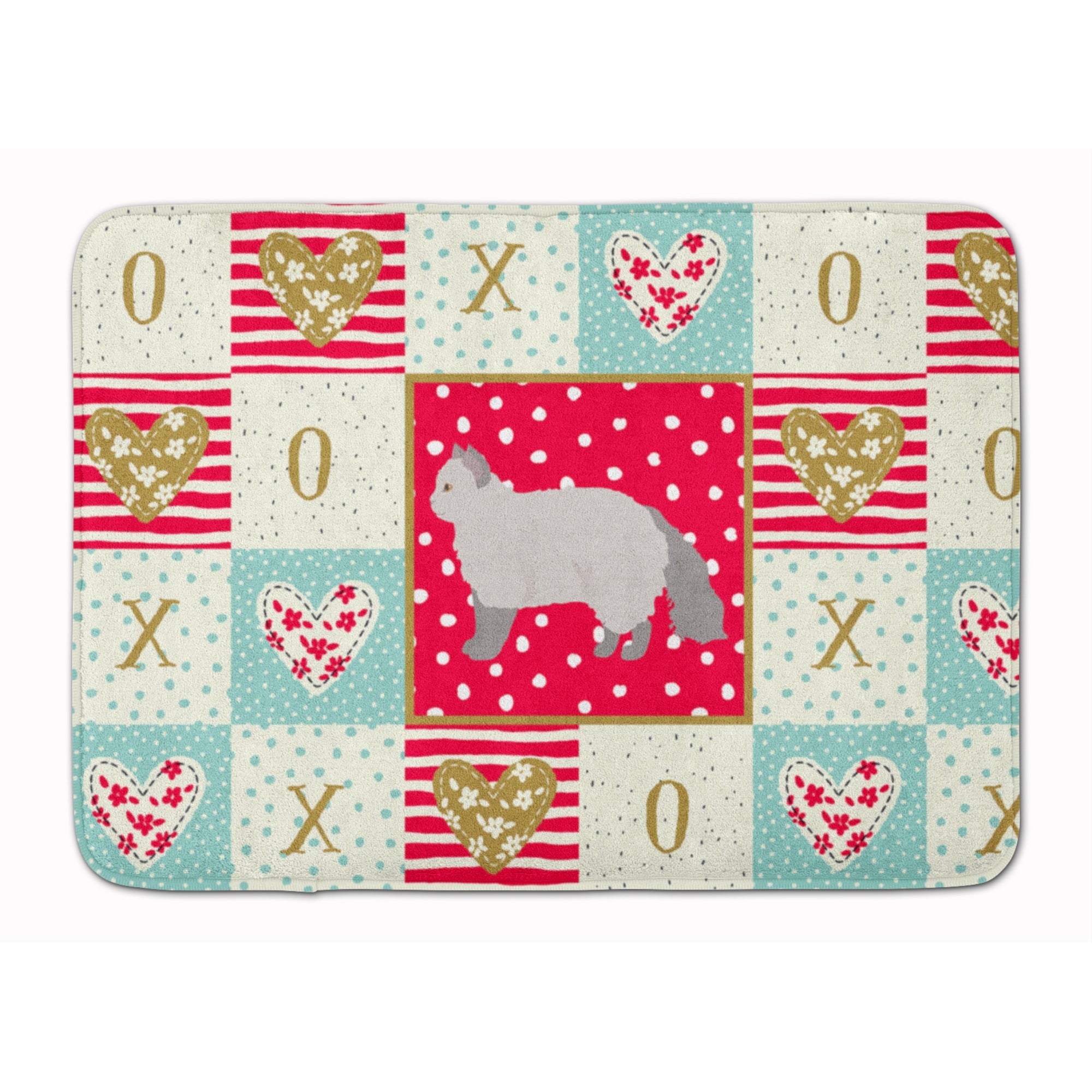 'Caroline'S Treasures Selkirk Rex #2 Cat Love Machine Washable Memory Foam Mat Doormats, Multicolor''