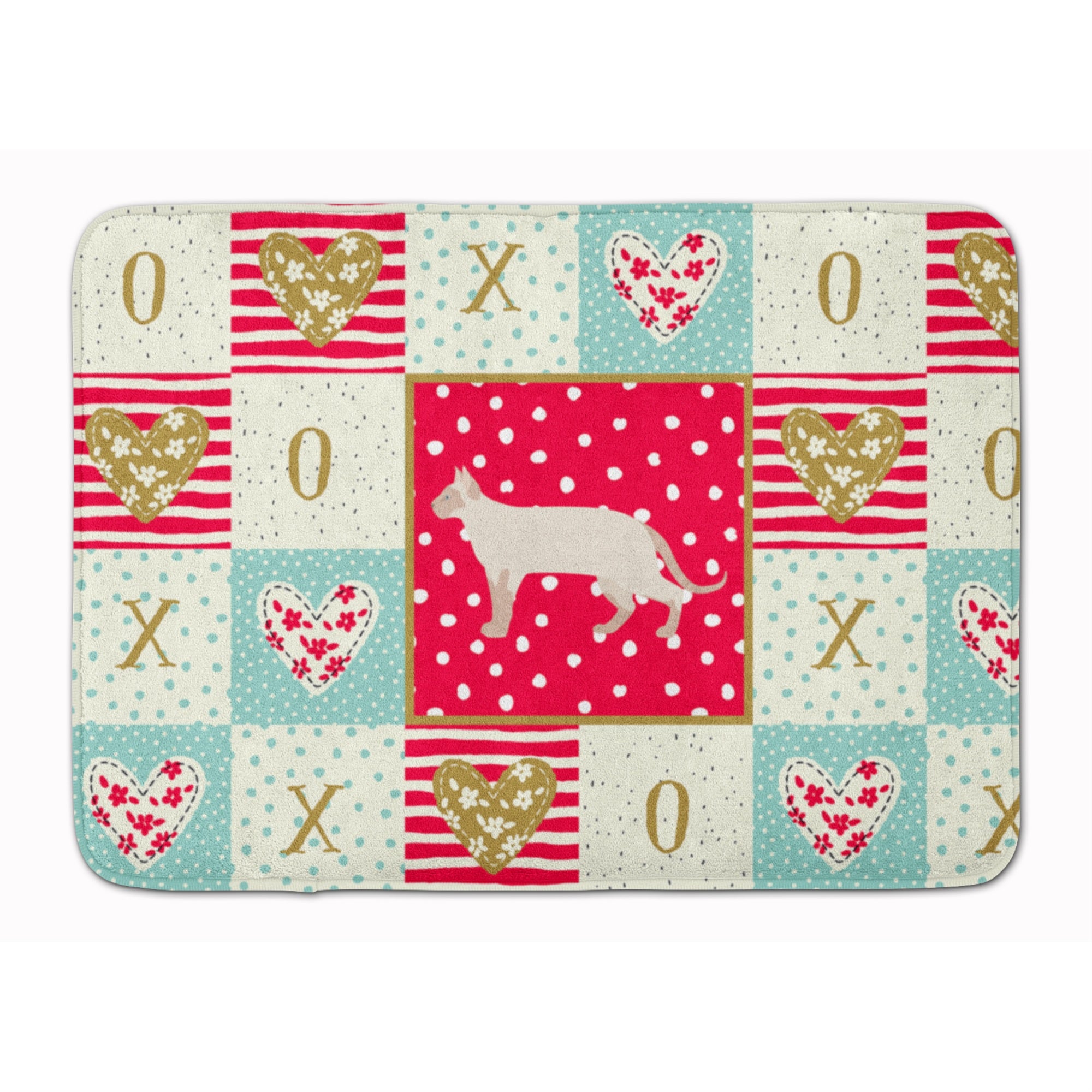 'Caroline'S Treasures Tonkinese #2 Cat Love Machine Washable Memory Foam Mat Doormats, Multicolor''