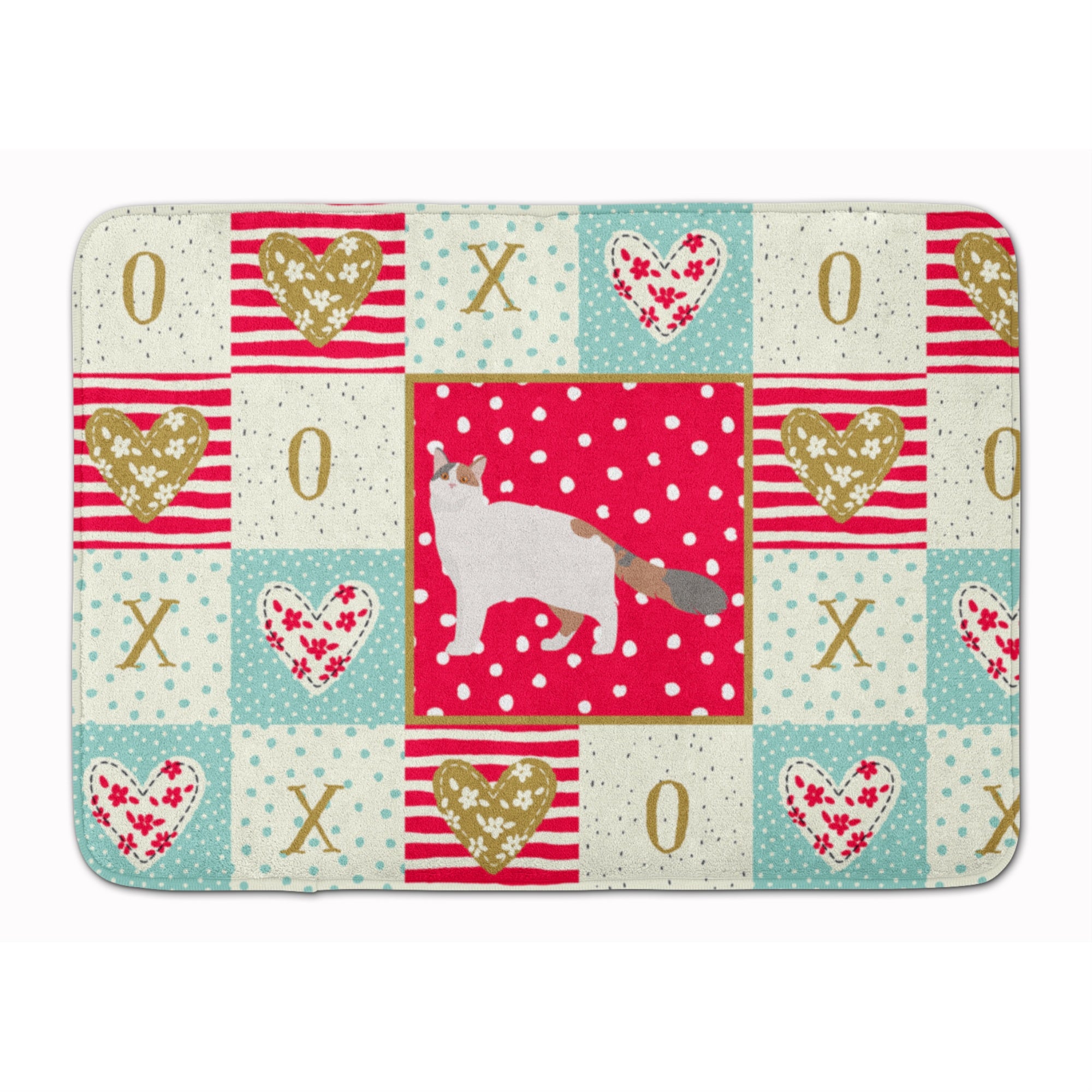 'Caroline'S Treasures Turkish Van #2 Cat Love Machine Washable Memory Foam Mat Doormats, Multicolor''