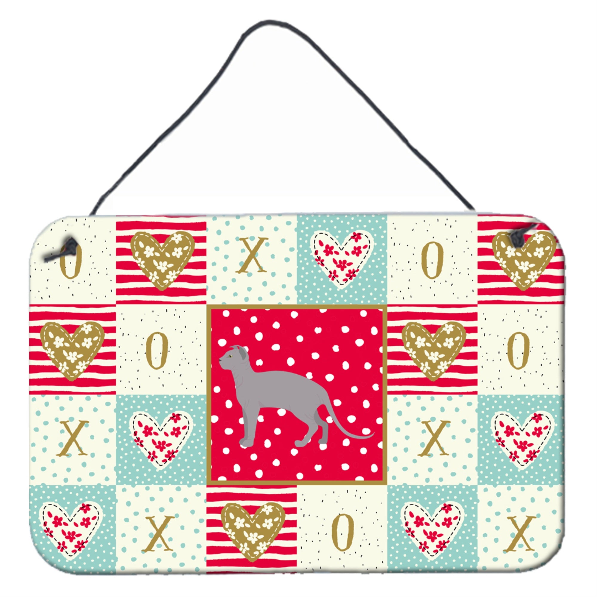 'Caroline'S Treasures Ukrainian Levkoy #2 Cat Love Door Hanging Prints Wall-Decor, Multicolor''