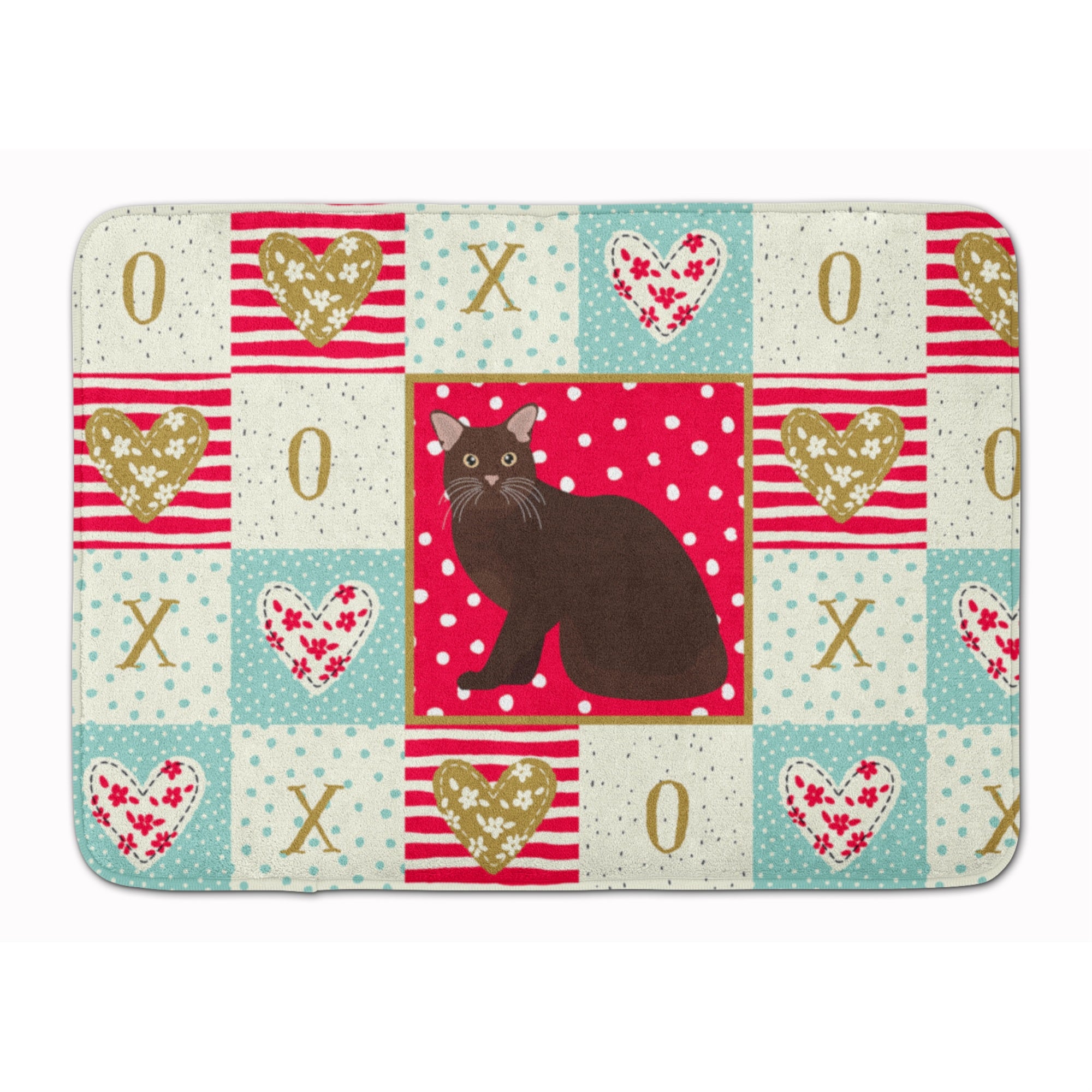 'Caroline'S Treasures Burmese #2 Cat Love Machine Washable Memory Foam Mat Doormats, Multicolor''
