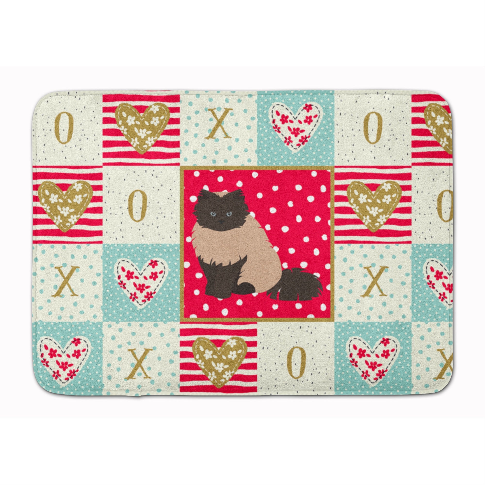 'Caroline'S Treasures Colorpoint Persian Hymalayan #2 Cat Love Machine Washable Memory Foam Mat Doormats, Multicolor''