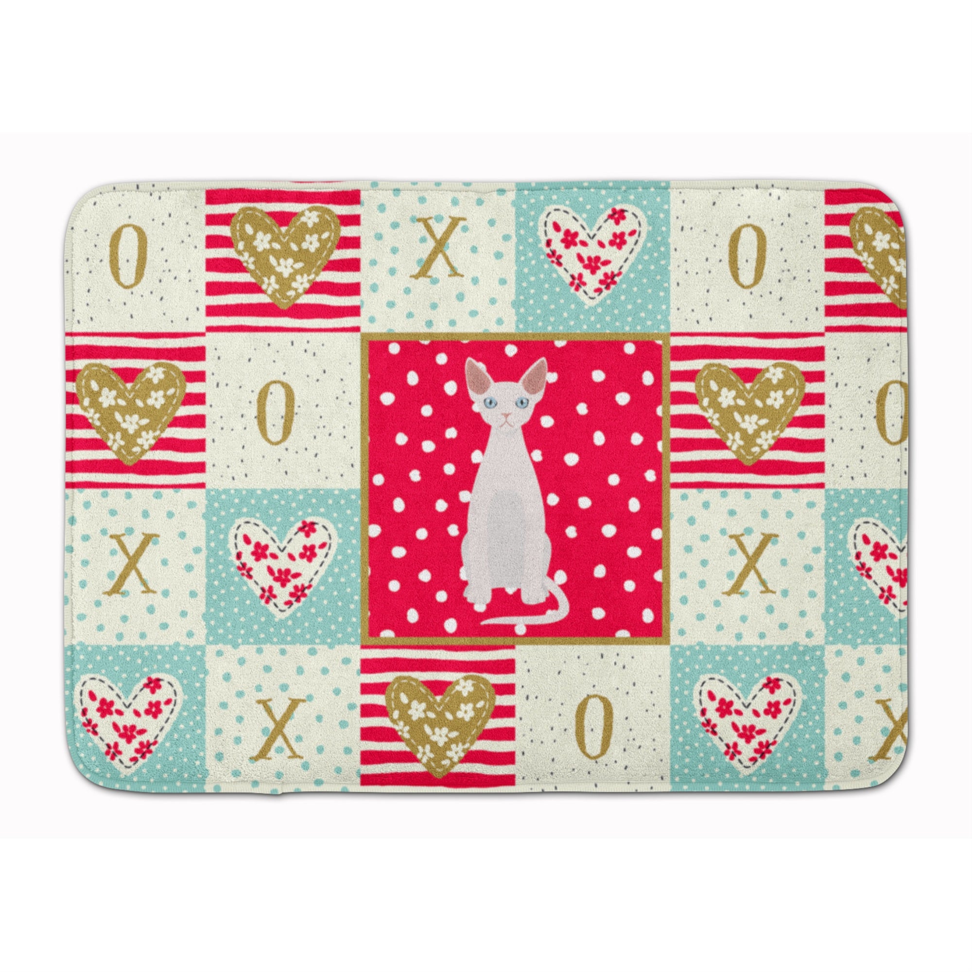 'Caroline'S Treasures Devon Rex #2 Cat Love Machine Washable Memory Foam Mat Doormats, Multicolor''