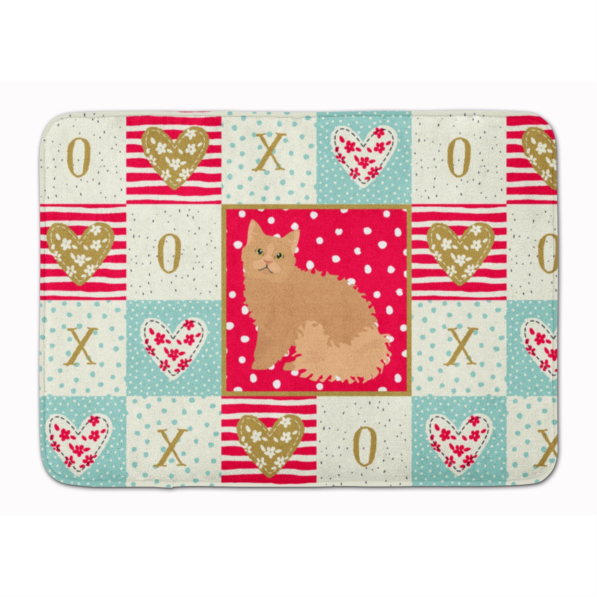 Carolines Treasures Selkirk Rex Cat Love Machine Washable Memory Foam Mat doormats, Multicolor