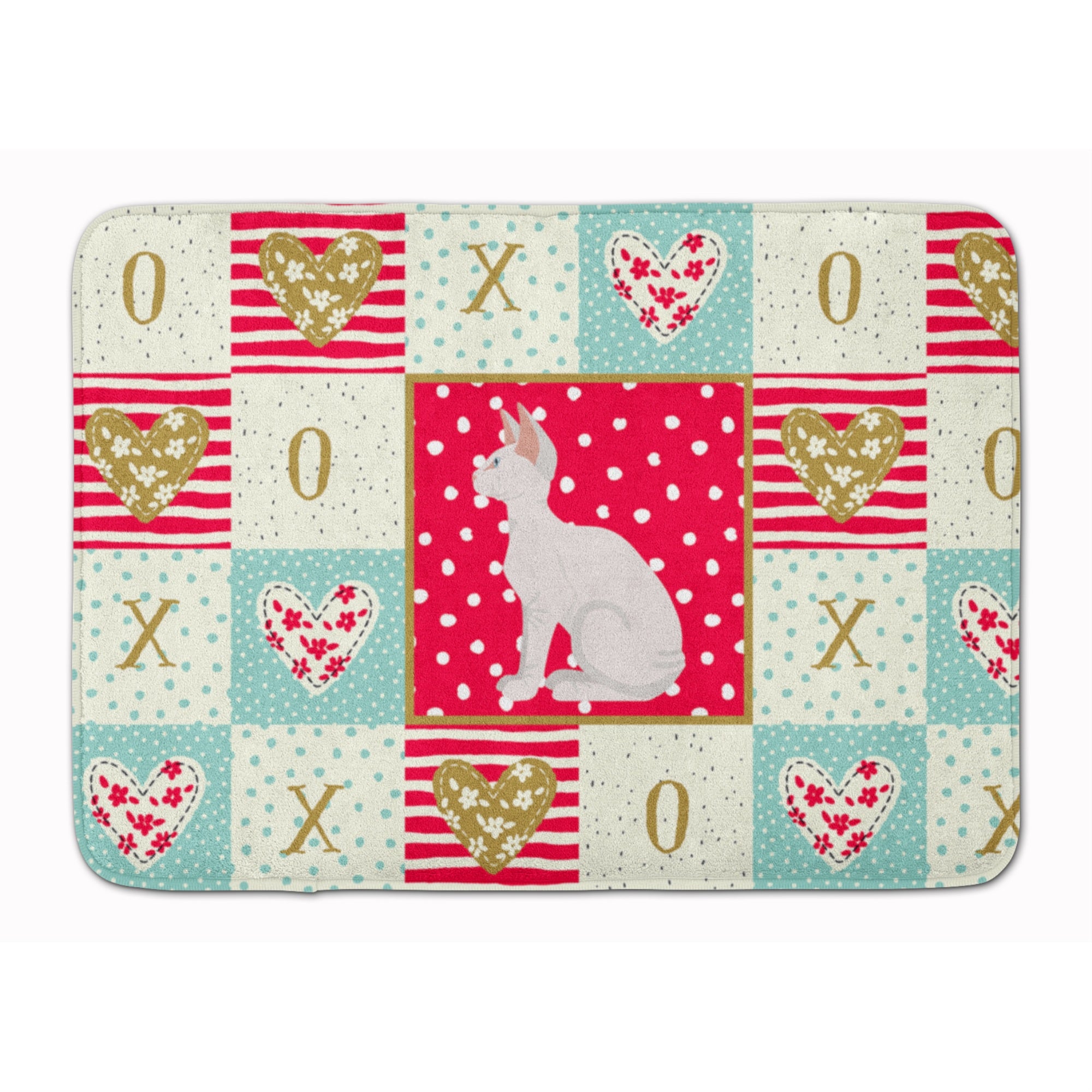 'Caroline'S Treasures Sphynx #3 Cat Love Machine Washable Memory Foam Mat Doormats, Multicolor''