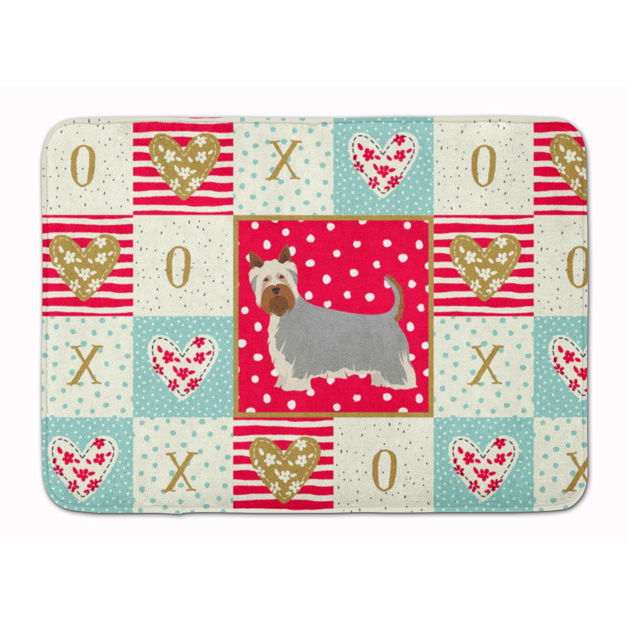 'Caroline'S Treasures Australian Silky Terrier #2 Love Machine Washable Memory Foam Mat Doormats, Multicolor''