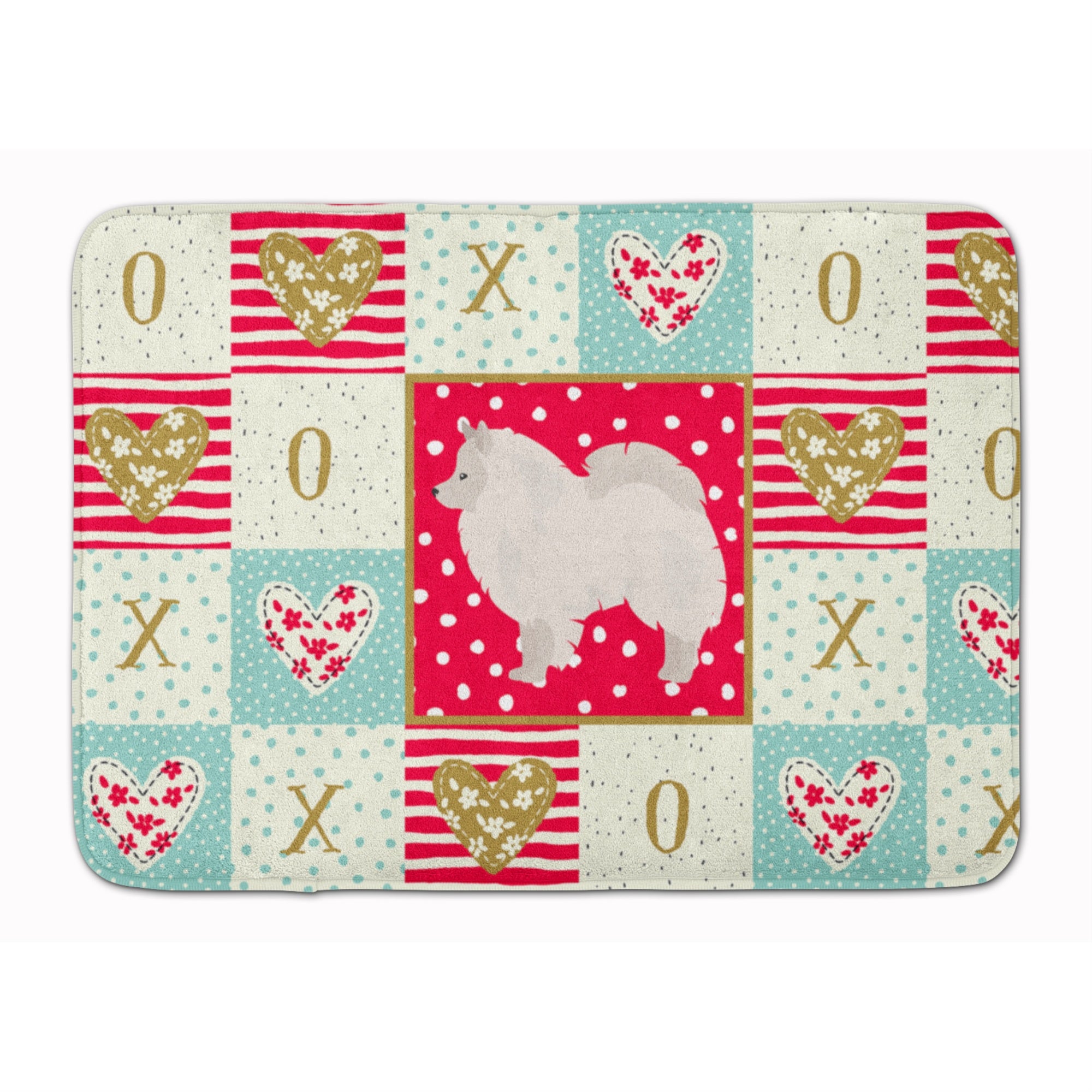 'Caroline'S Treasures German Spitz #1 Love Machine Washable Memory Foam Mat Doormats, Multicolor''