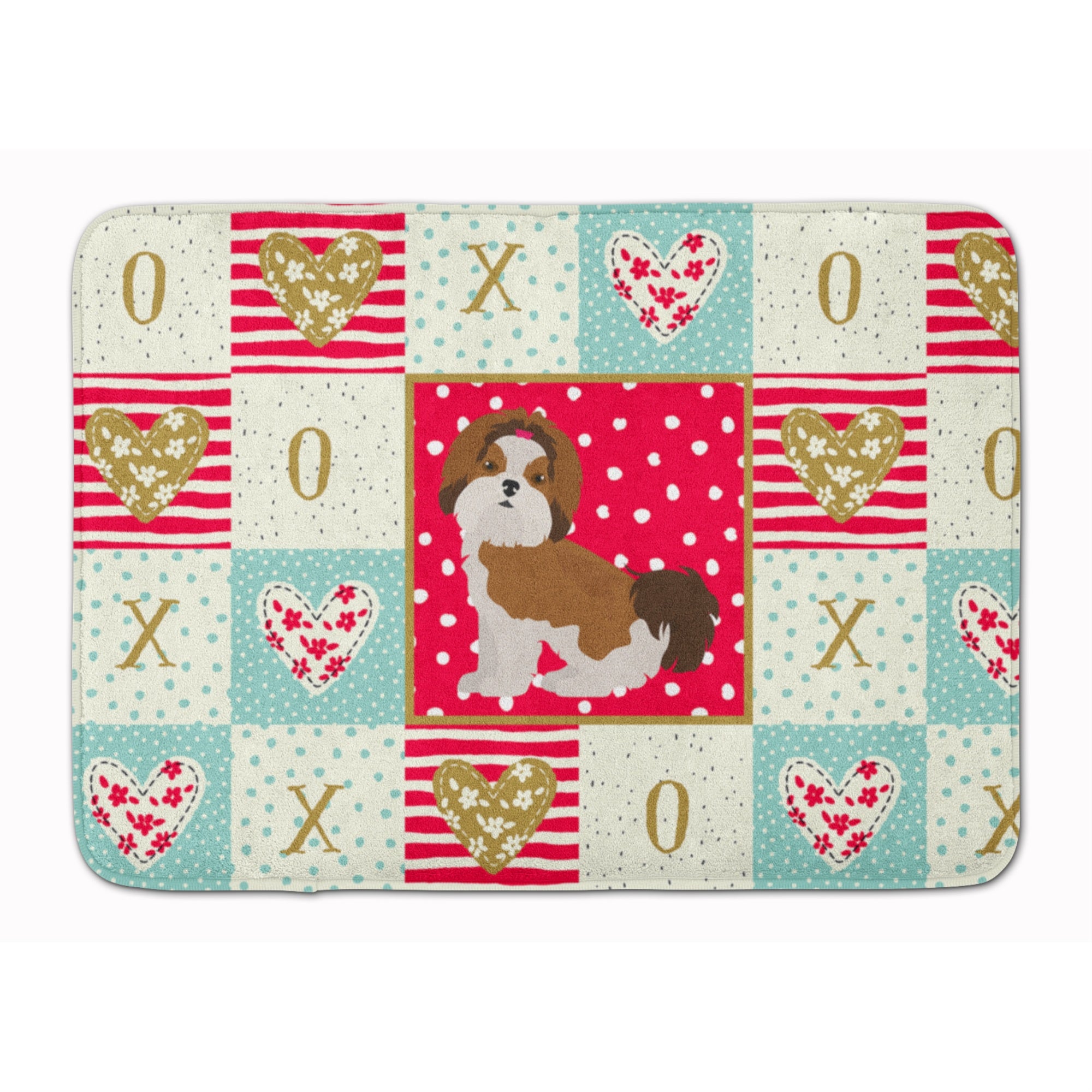 'Caroline'S Treasures Imperial Shih Tzu Puppy Cut Love Machine Washable Memory Foam Mat Doormats, Multicolor''