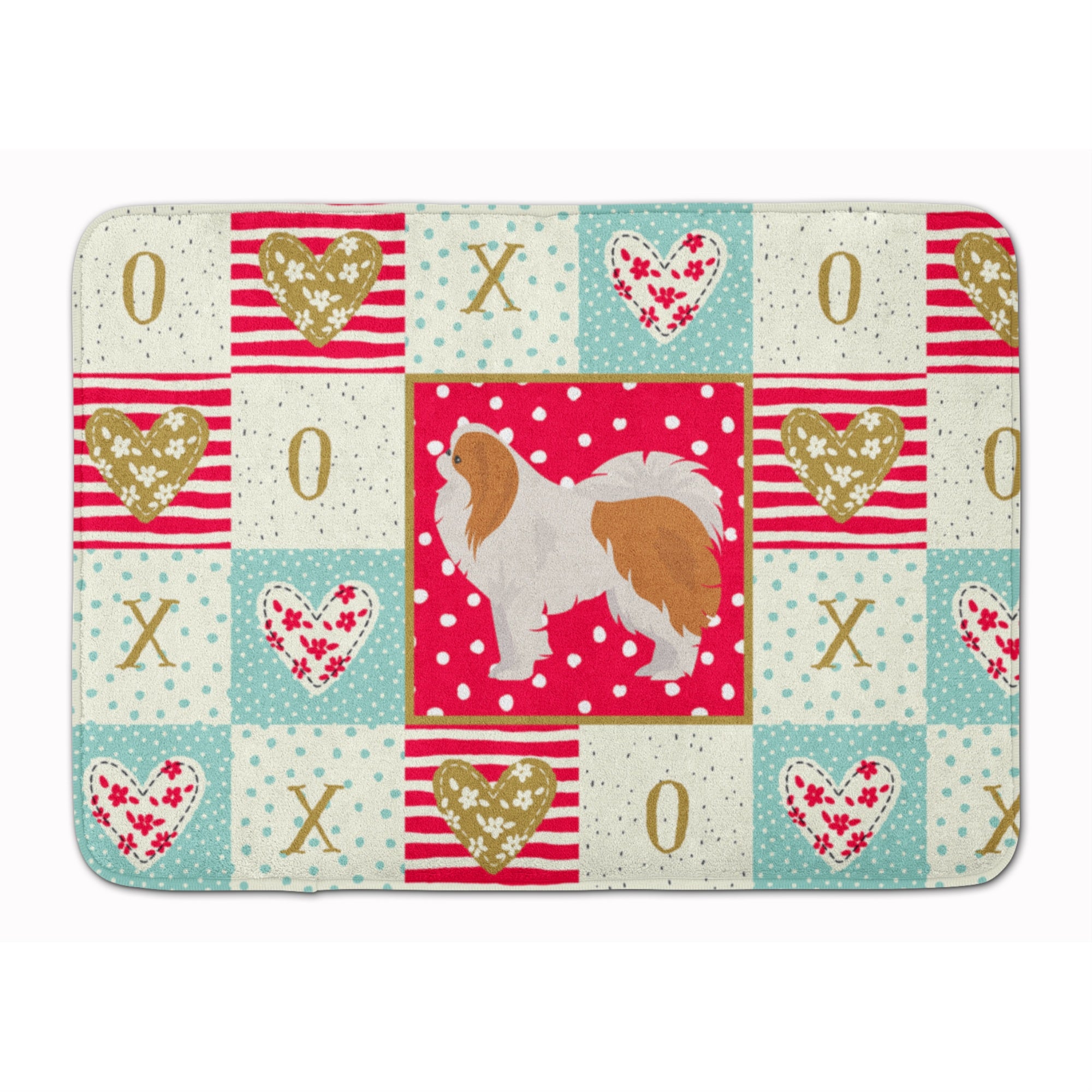 'Caroline'S Treasures Japanese Chin #1 Love Machine Washable Memory Foam Mat Doormats, Multicolor''