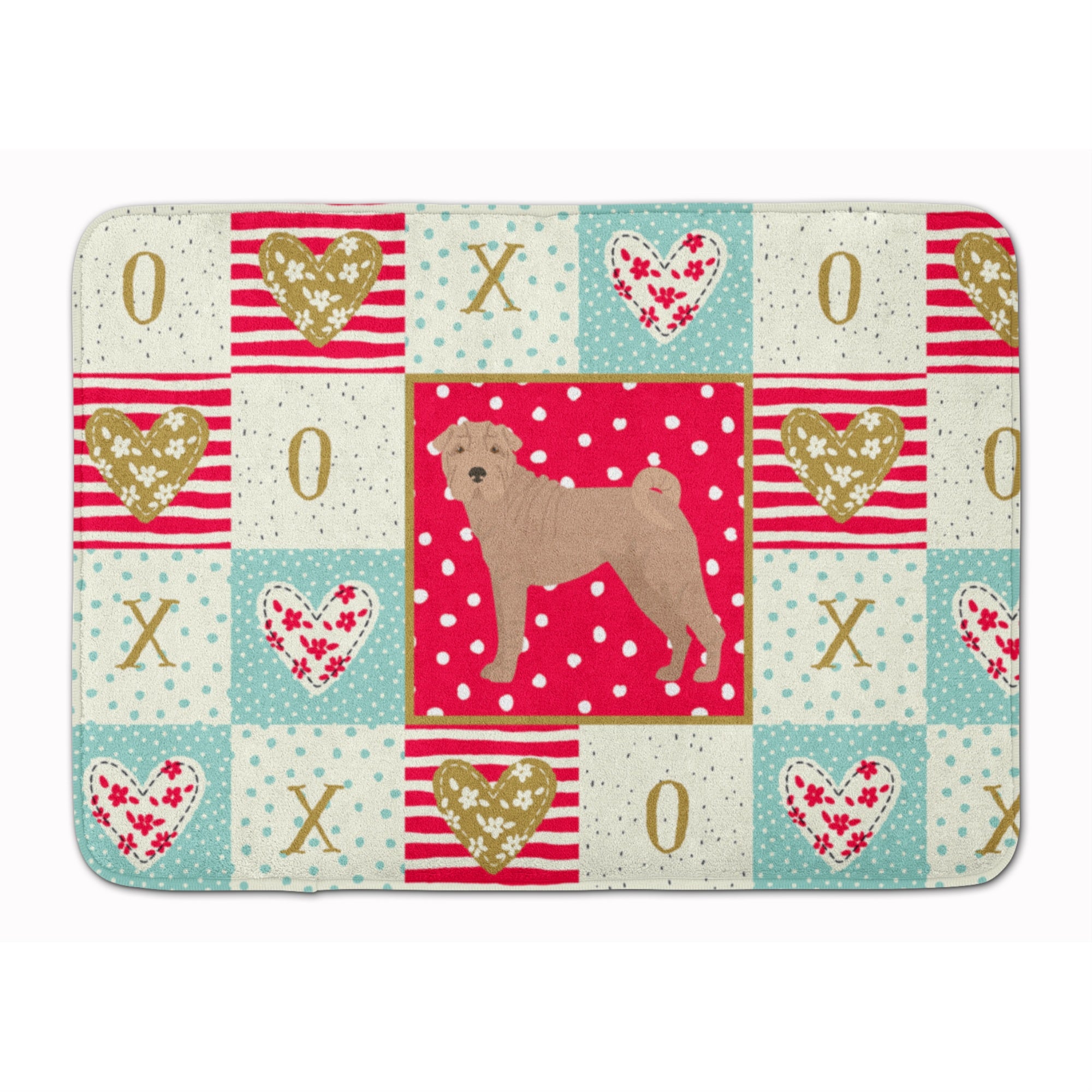 'Caroline'S Treasures Shar Pei #2 Love Machine Washable Memory Foam Mat Doormats, Multicolor''