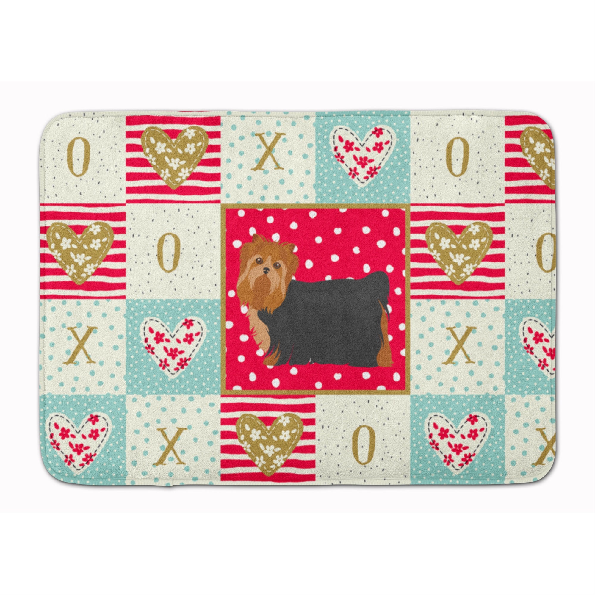'Caroline'S Treasures Yorkshire Terrier #2 Love Machine Washable Memory Foam Mat Doormats, Multicolor''