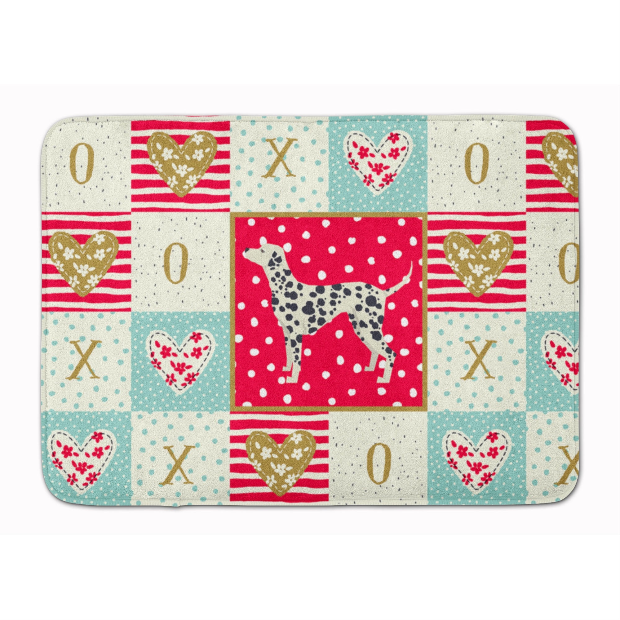 'Caroline'S Treasures Dalmatian Love Machine Washable Memory Foam Mat Doormats, Multicolor''