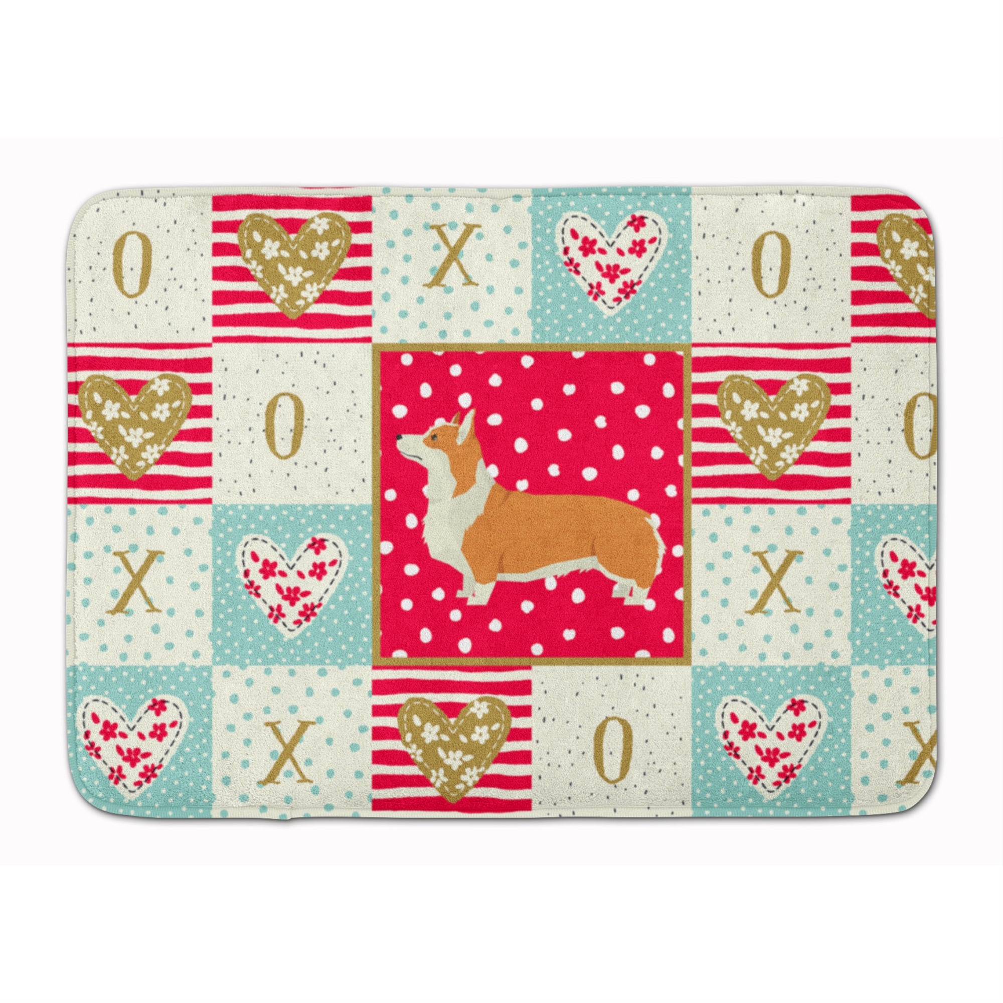 'Caroline'S Treasures Pembroke Corgi Love Machine Washable Memory Foam Mat Doormats, Multicolor''