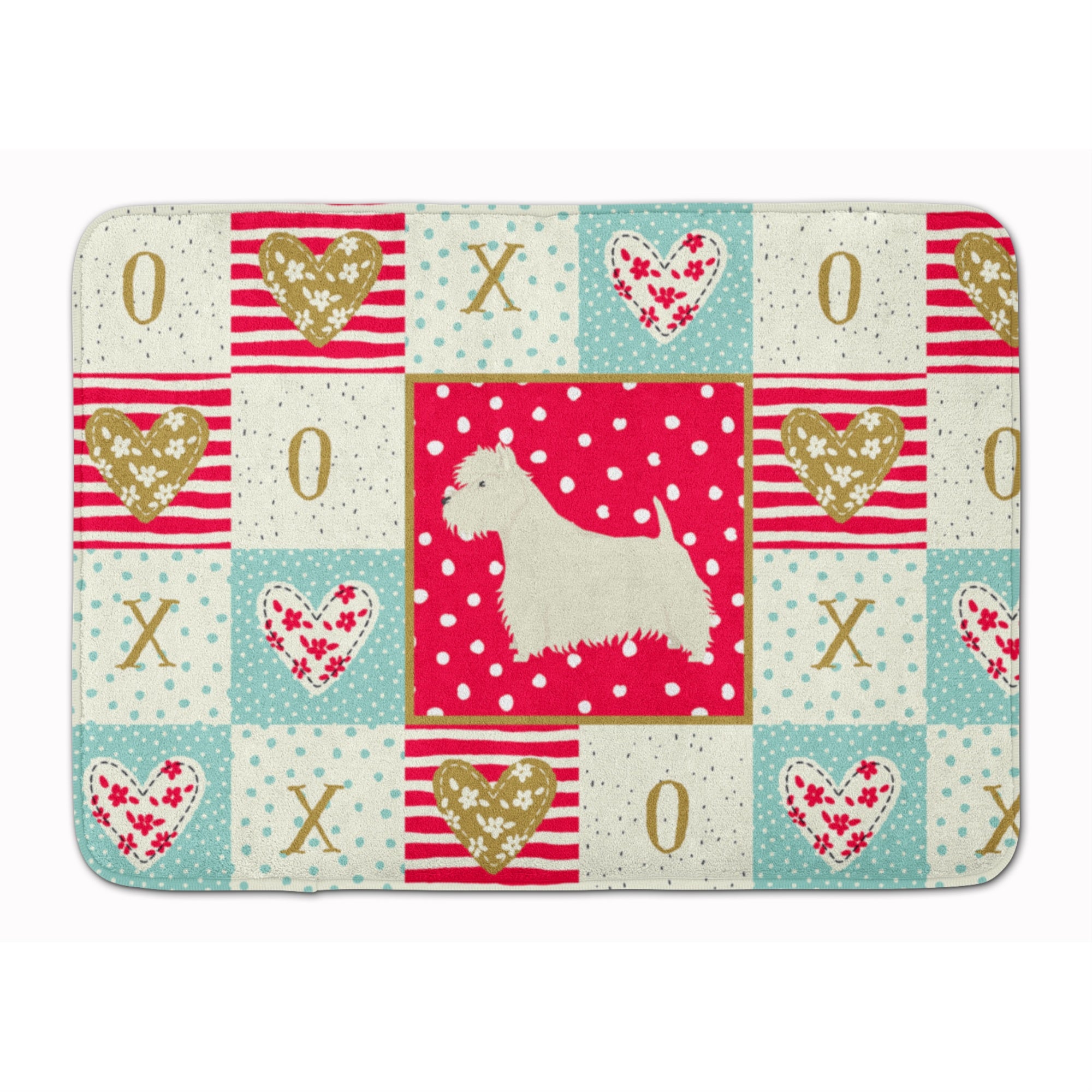 'Caroline'S Treasures Westie Love Machine Washable Memory Foam Mat Doormats, Multicolor''