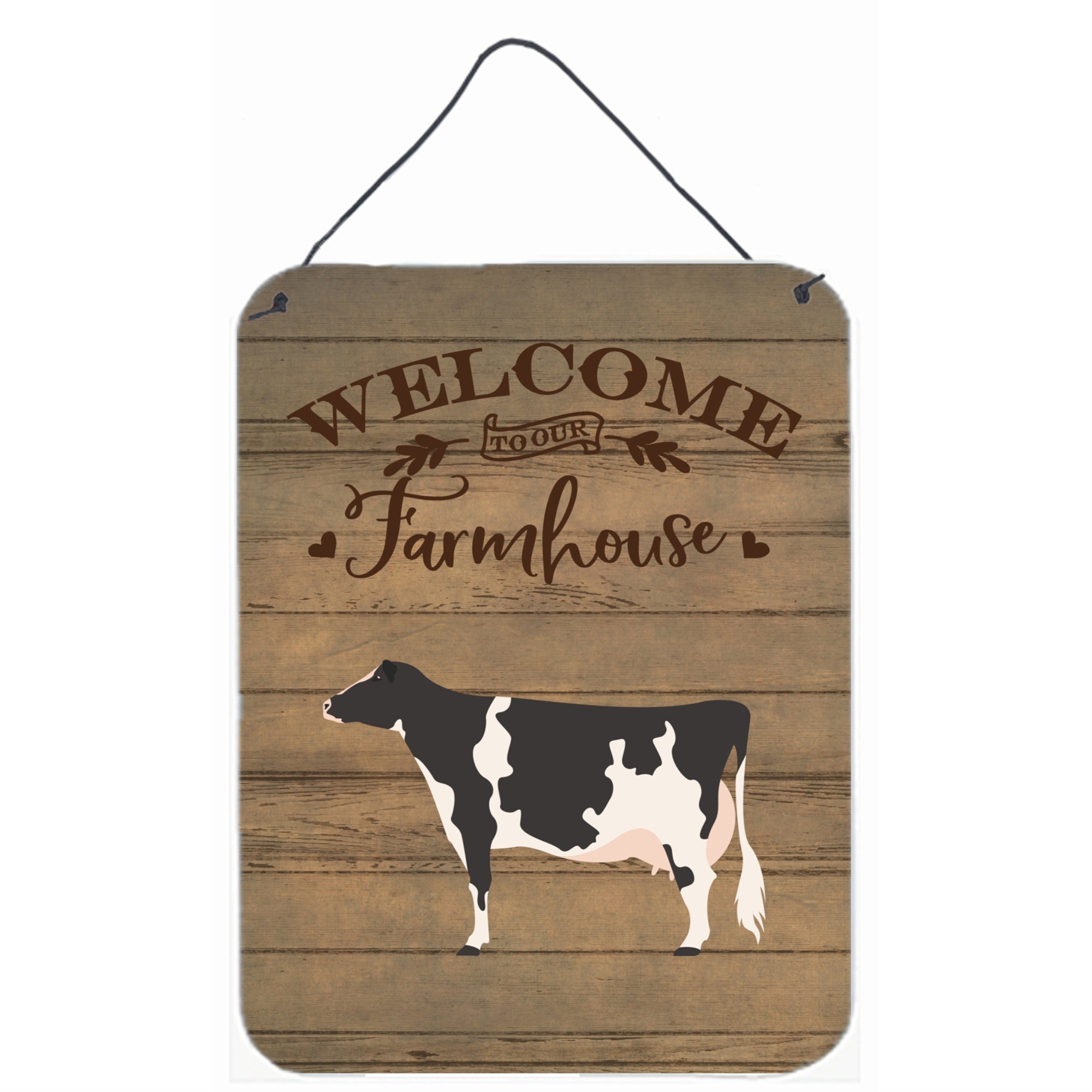'Caroline'S Treasures Holstein Cow Welcome Door Hanging Prints Wall-Decor, Multicolor''