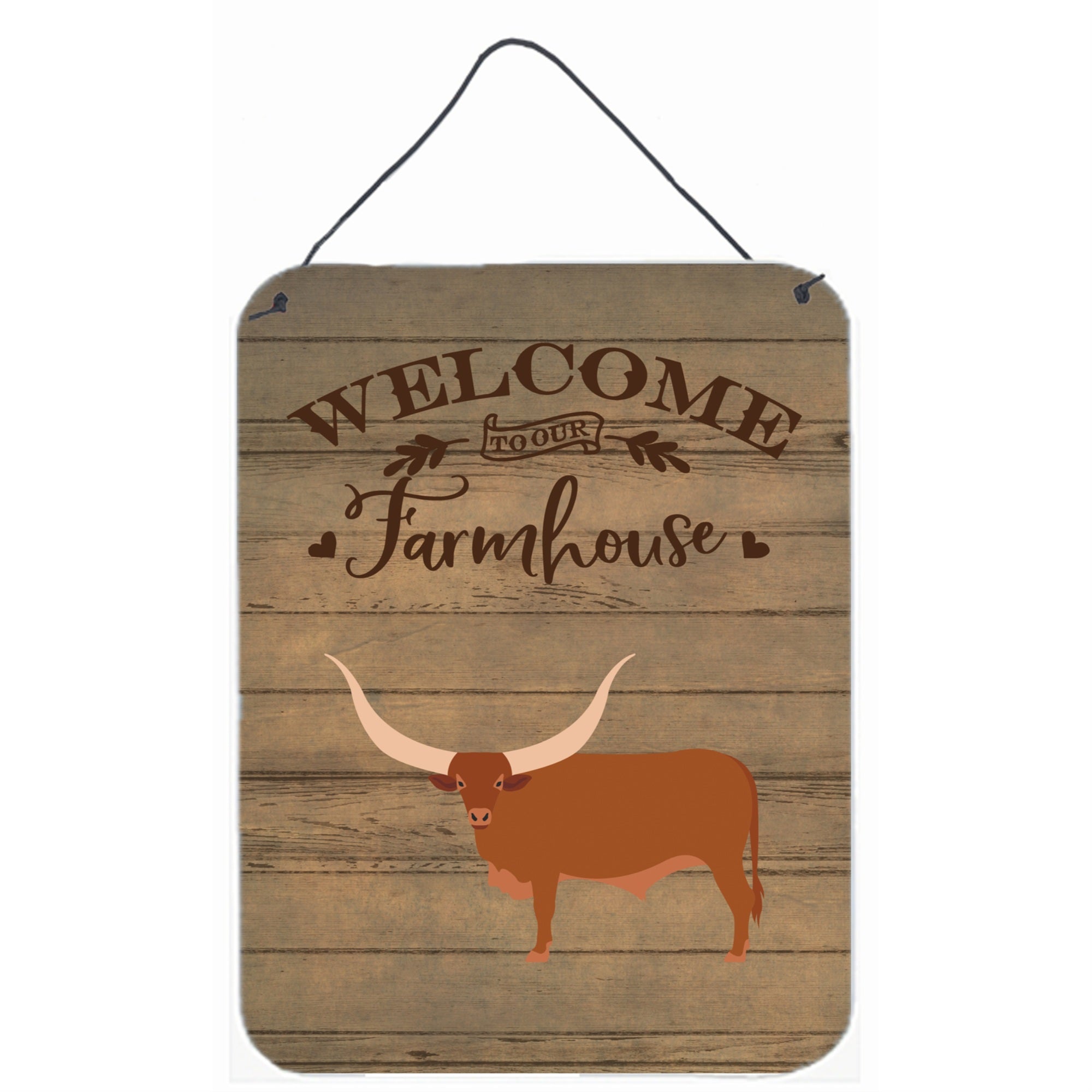 'Caroline'S Treasures Ankole-Watusu Cow Welcome Door Hanging Prints Wall-Decor, Multicolor''