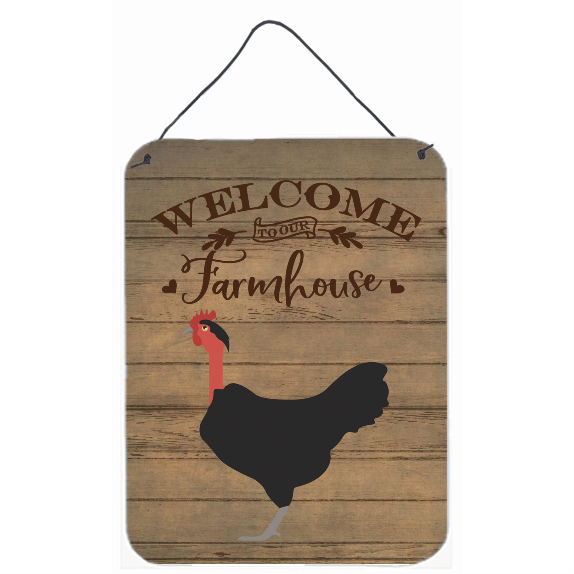 'Caroline'S Treasures Naked Neck Chicken Welcome Door Hanging Prints Wall-Decor, Multicolor''