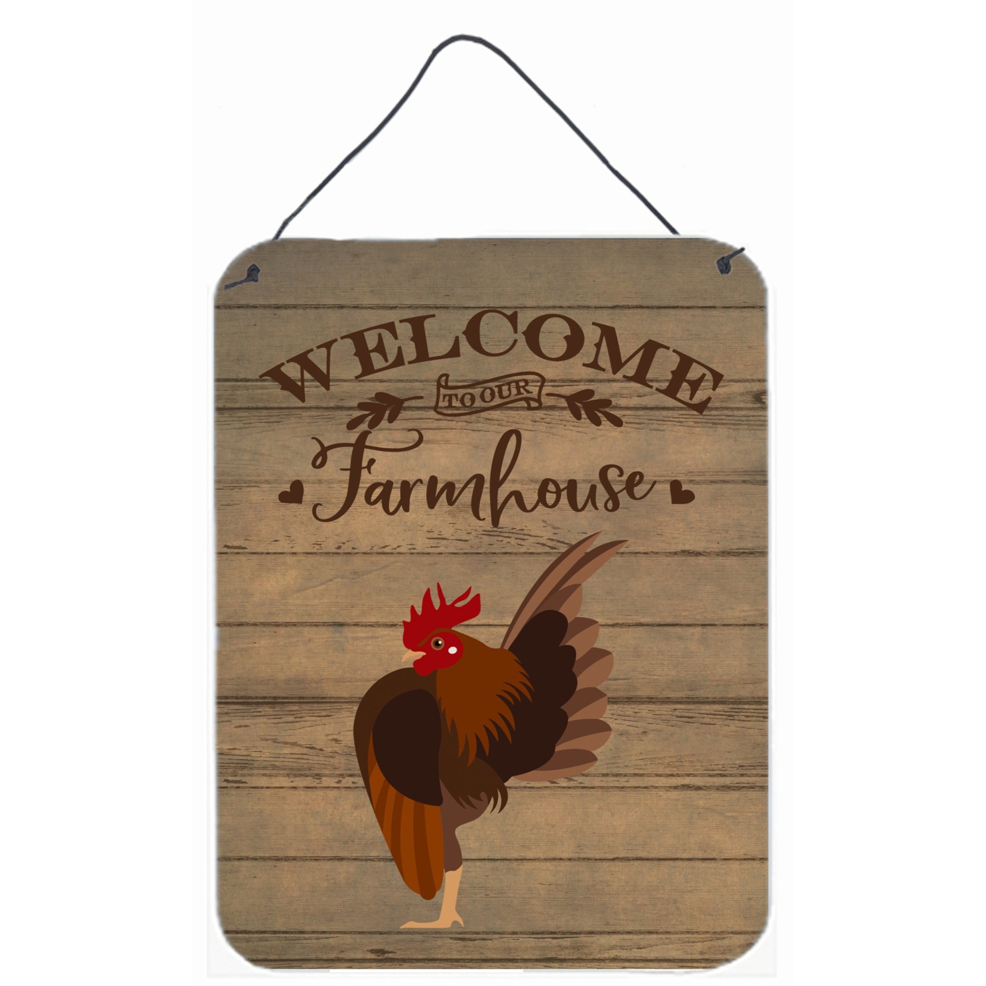 'Caroline'S Treasures Malaysian Serama Chicken Welcome Door Hanging Prints Wall-Decor, Multicolor''