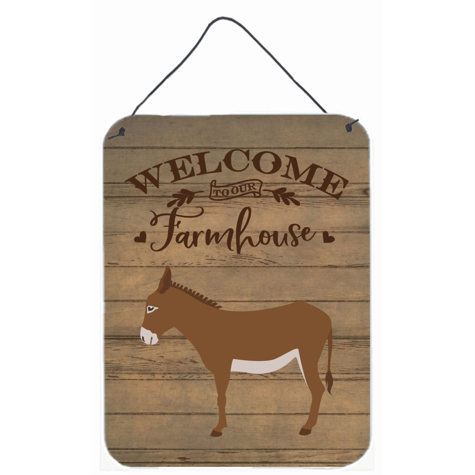 'Caroline'S Treasures Cotentin Donkey Welcome Door Hanging Prints Wall-Decor, Multicolor''