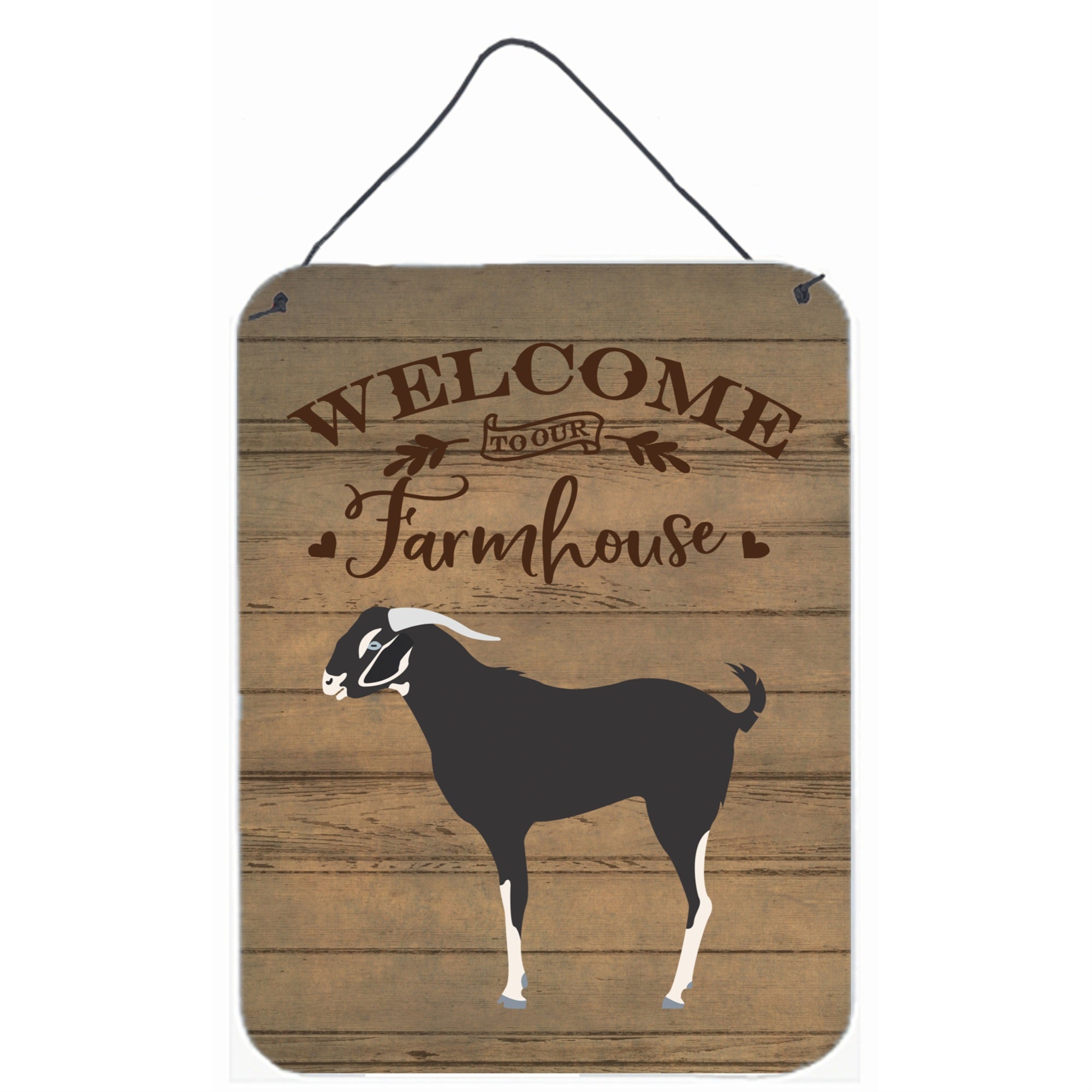 'Caroline'S Treasures Black Bengal Goat Welcome Door Hanging Prints Wall-Decor, Multicolor''