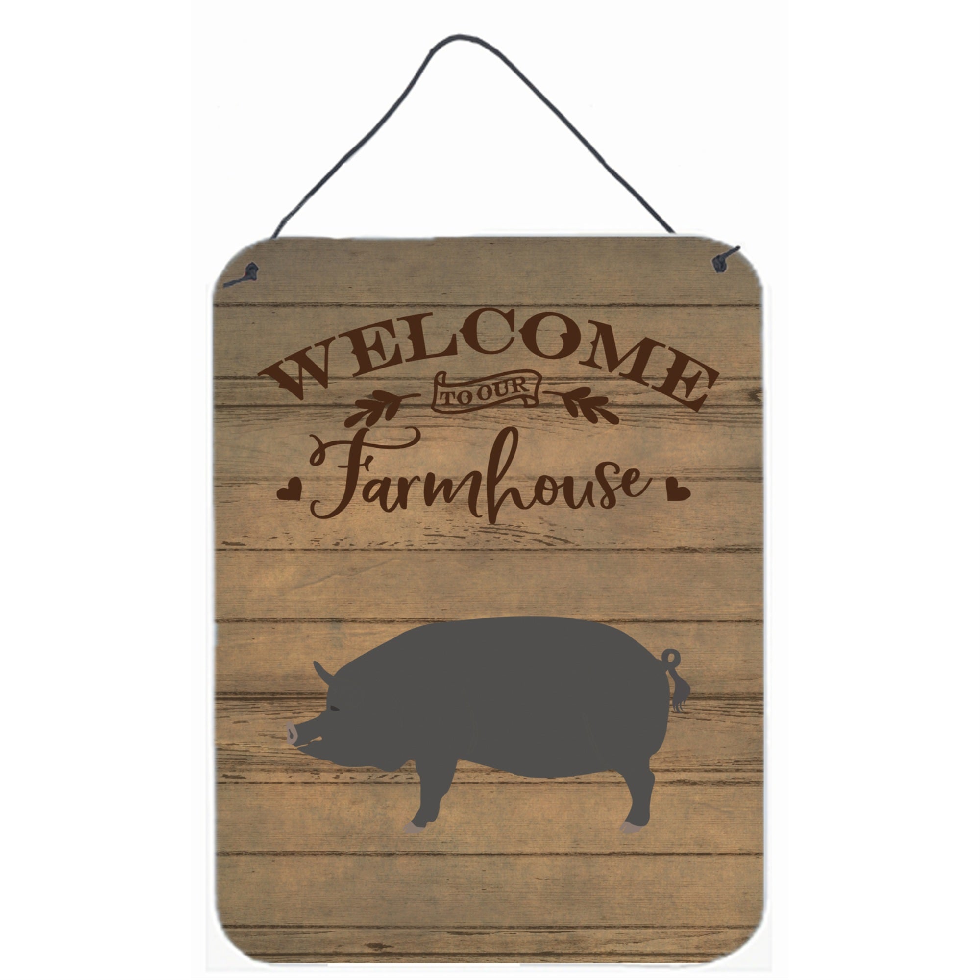 'Caroline'S Treasures Berkshire Pig Welcome Door Hanging Prints Wall-Decor, Multicolor''
