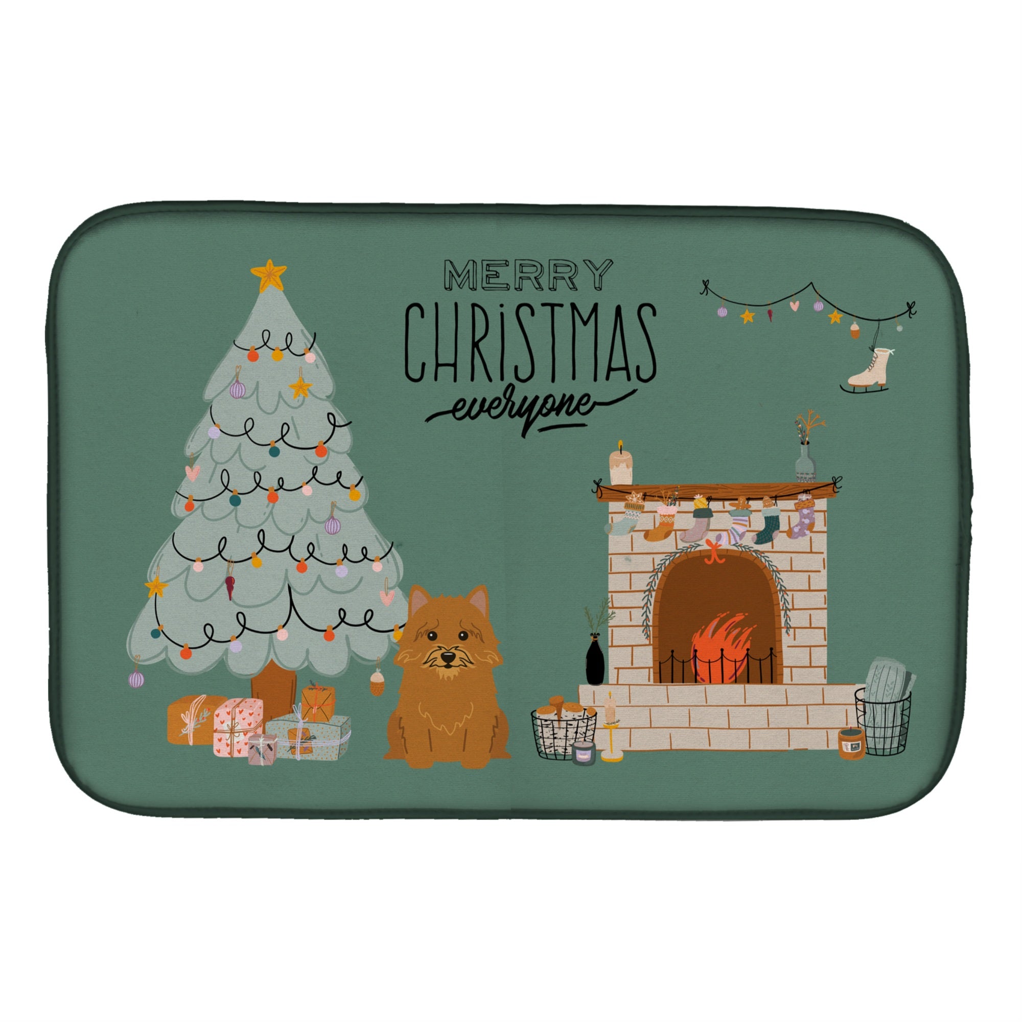 'Caroline'S Treasures Ck7583Ddm Norwich Terrier Christmas Everyone Dish-Drying-Mats, 14 X 21, Multicolor''