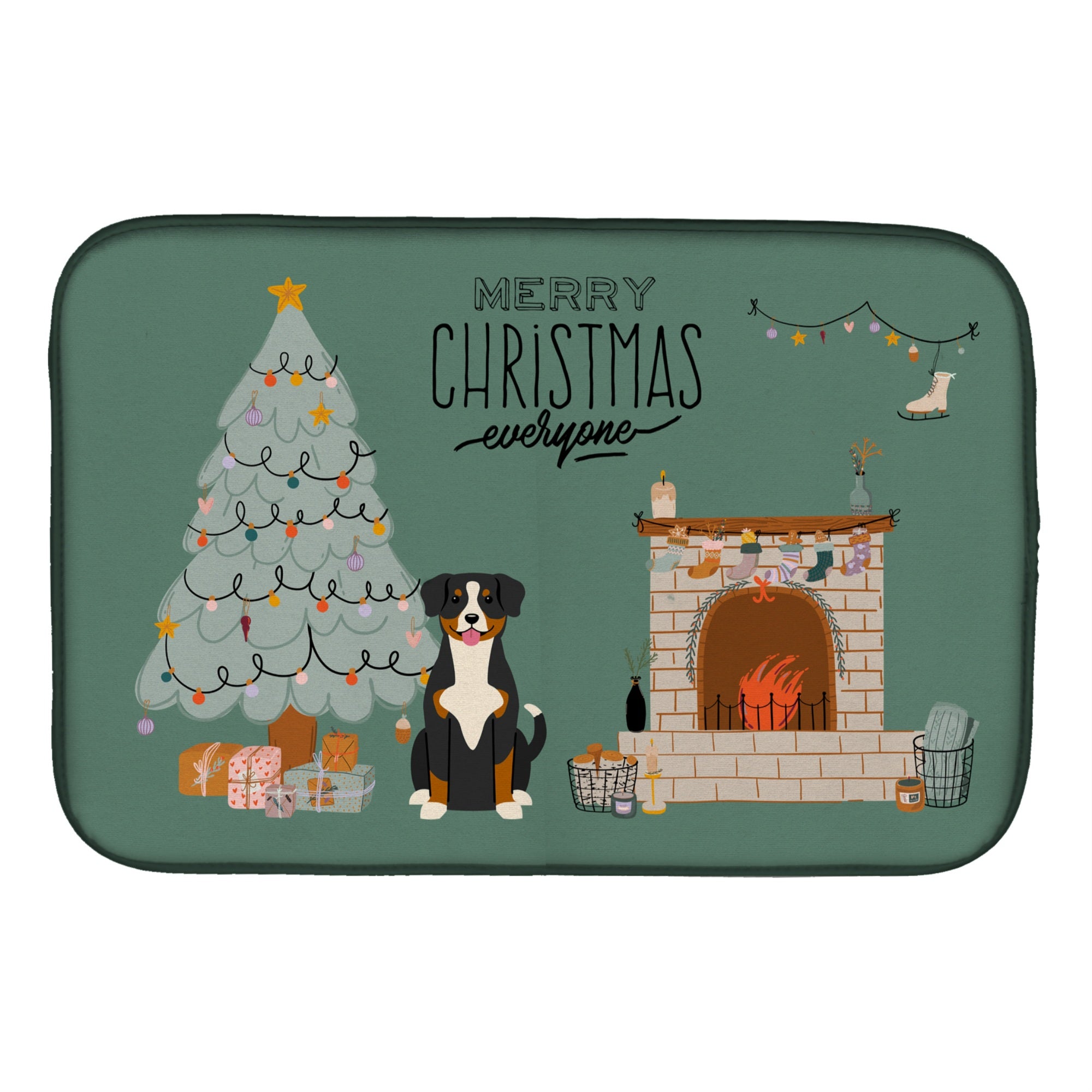 'Caroline'S Treasures Ck7601Ddm Entlebucher Christmas Everyone Dish-Drying-Mats, 14 X 21, Multicolor''