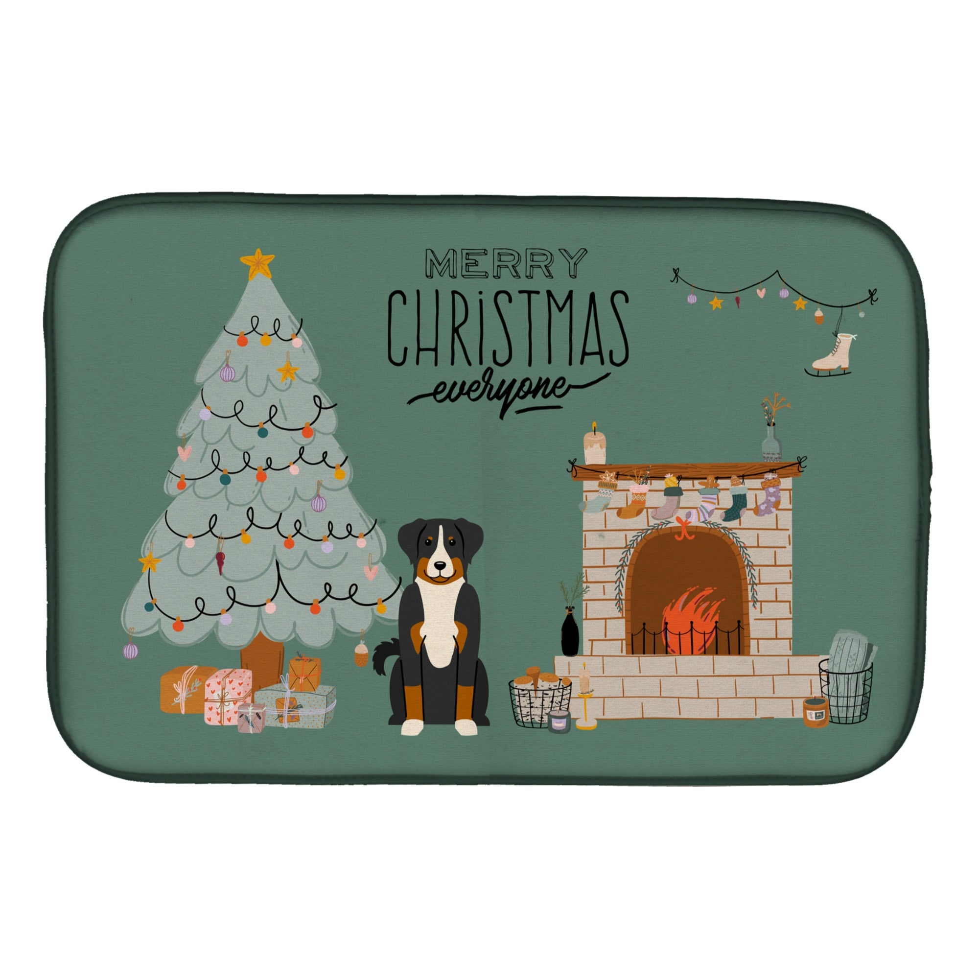 'Caroline'S Treasures Appenzeller Sennenhund Christmas Everyone Dish-Drying-Mats, 14 X 21, Multicolor''