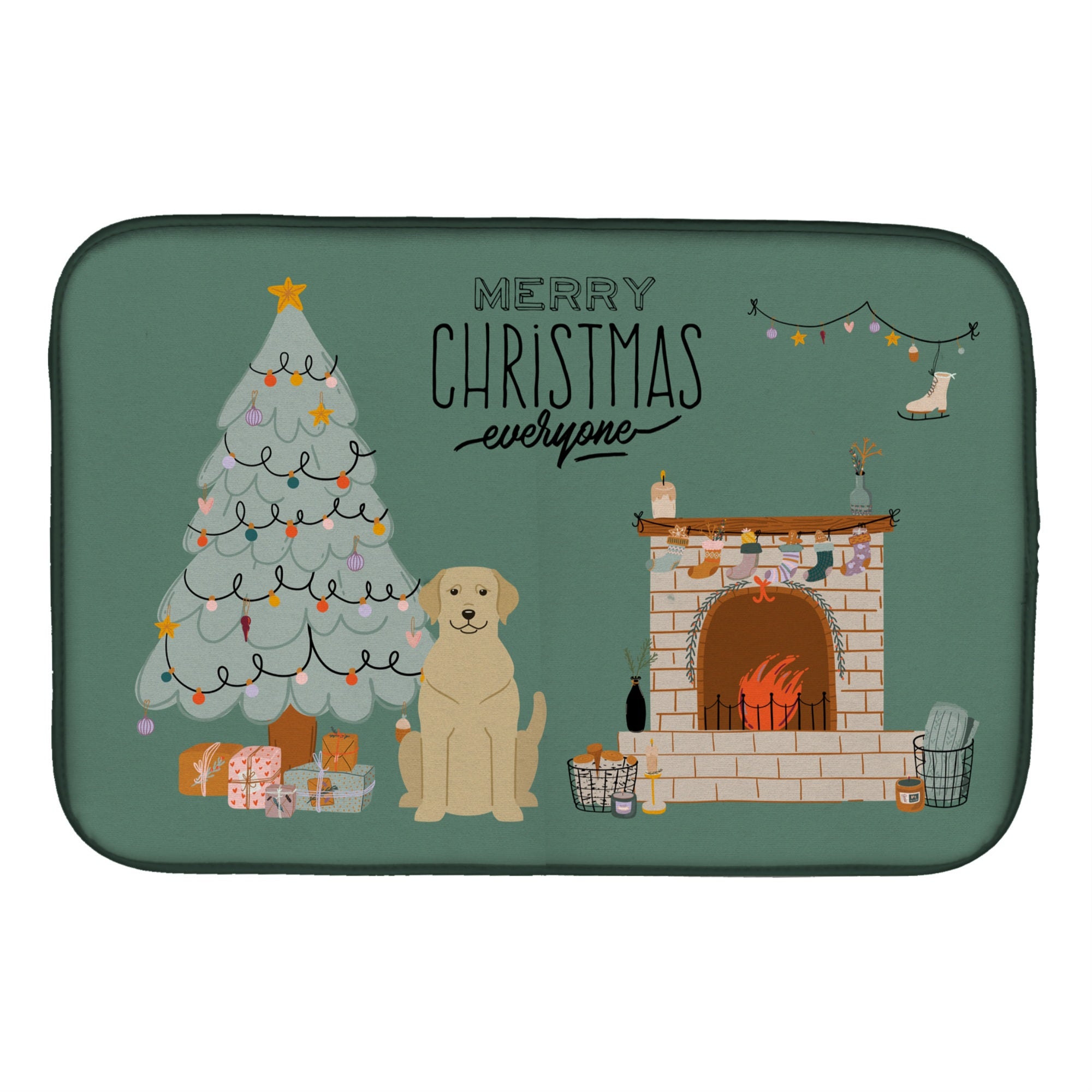 'Caroline'S Treasures Ck7618Ddm Yellow Labrador Christmas Everyone Dish-Drying-Mats, 14 X 21, Multicolor''