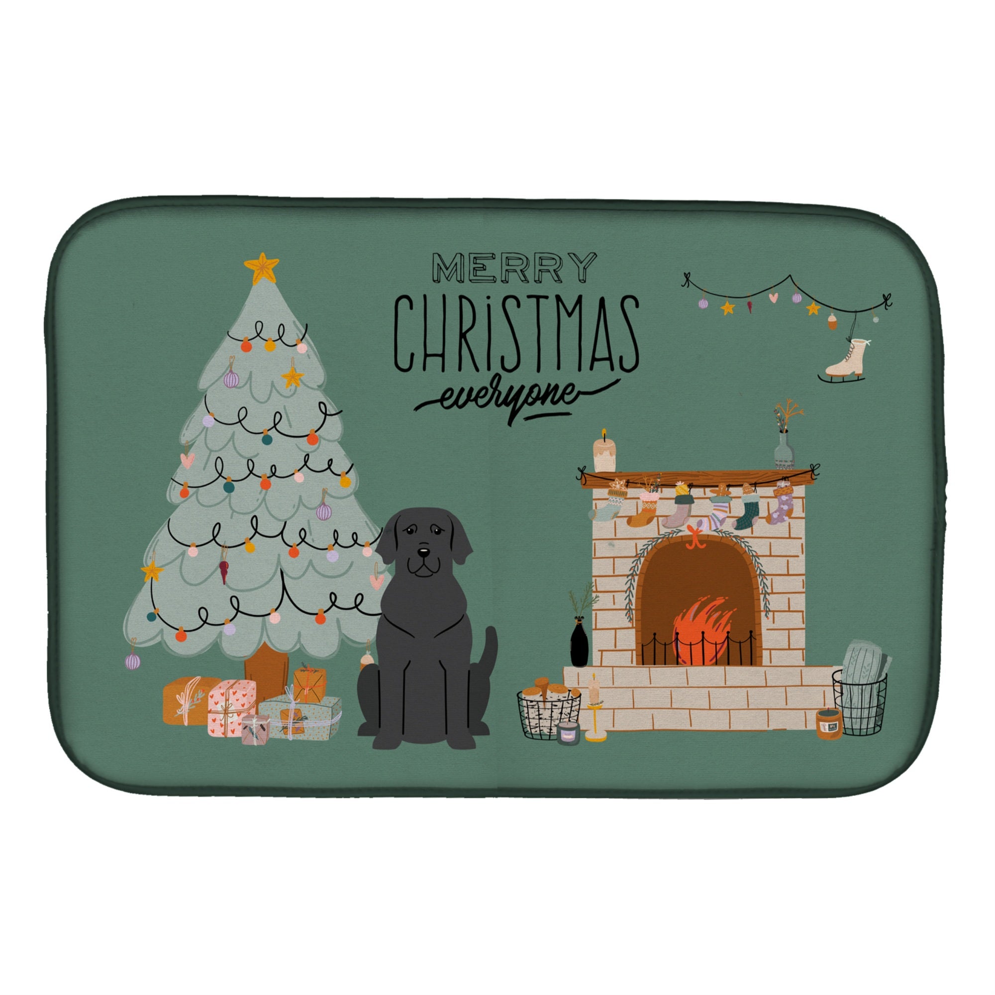 'Caroline'S Treasures Ck7620Ddm Black Labrador Christmas Everyone Dish-Drying-Mats, 14 X 21, Multicolor''