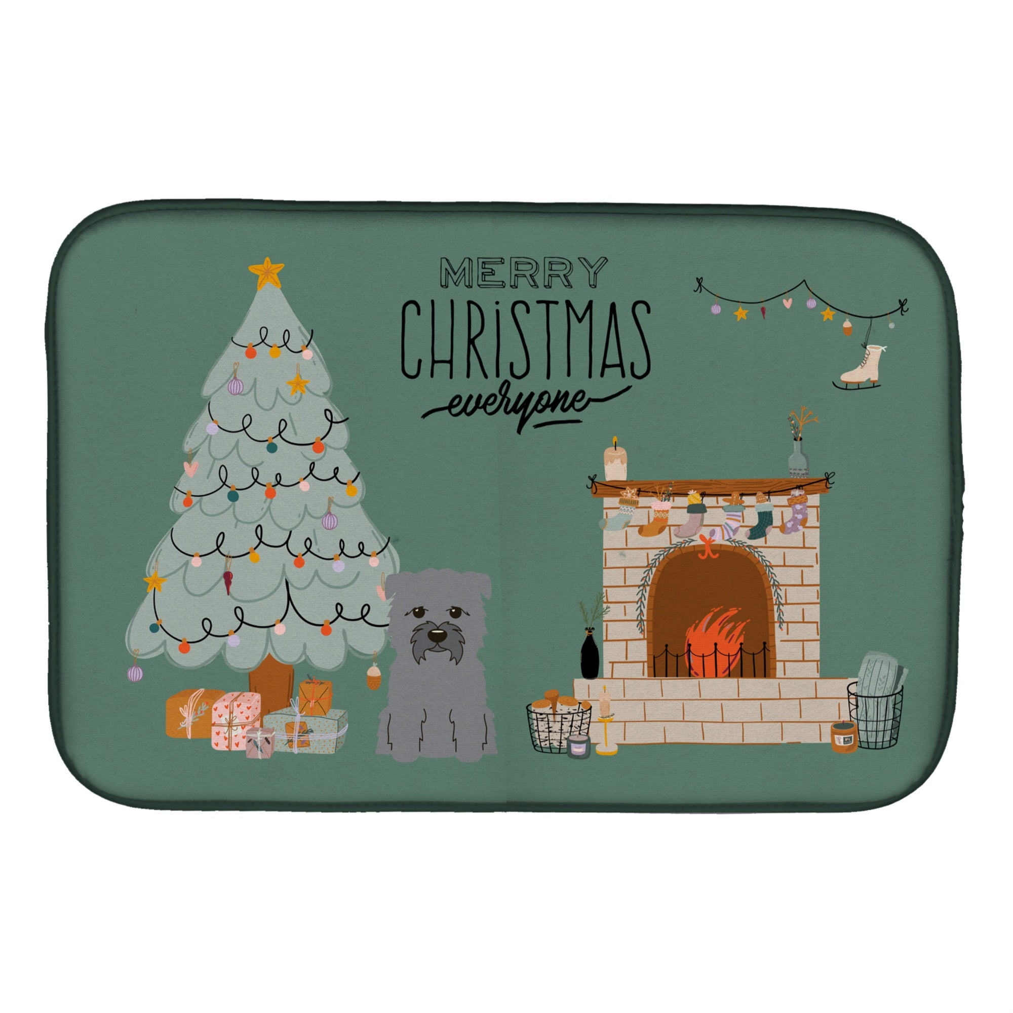 'Caroline'S Treasures Ck7622Ddm Grey Glen Of Imal Christmas Everyone Dish-Drying-Mats, 14 X 21, Multicolor''