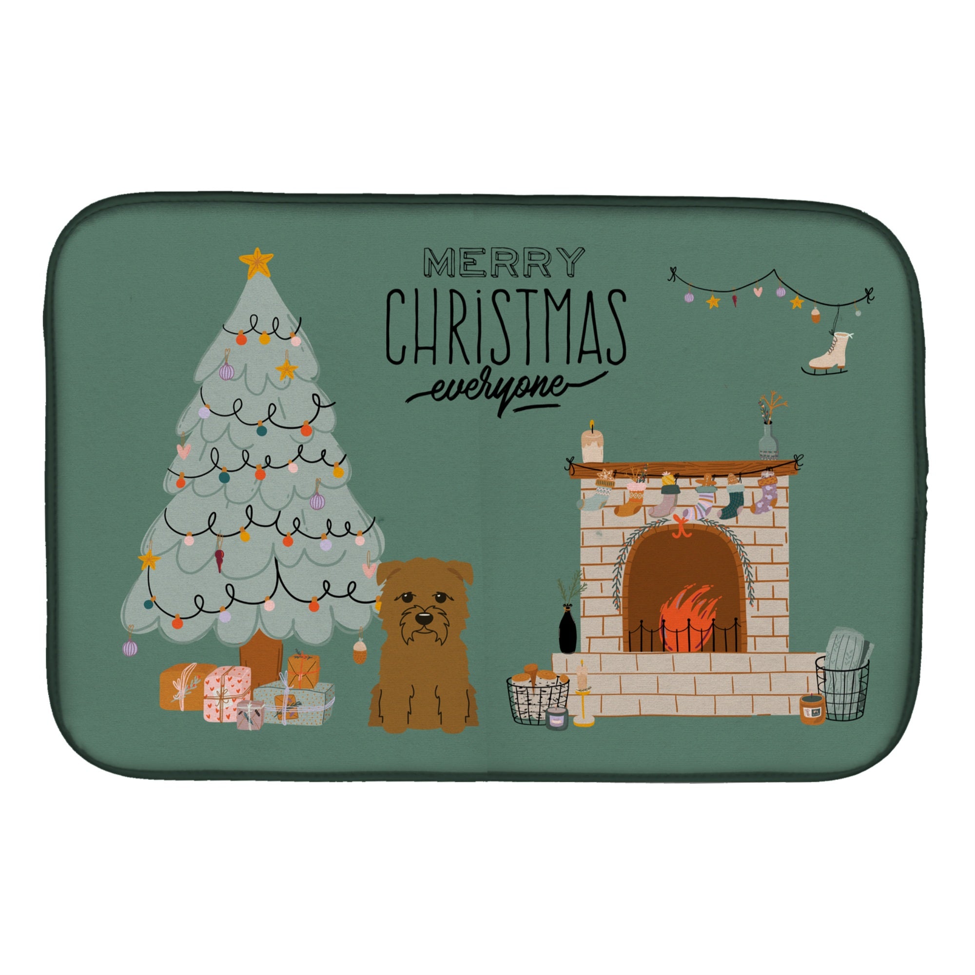 'Caroline'S Treasures Ck7623Ddm Tan Glen Of Imal Christmas Everyone Dish-Drying-Mats, 14 X 21, Multicolor''