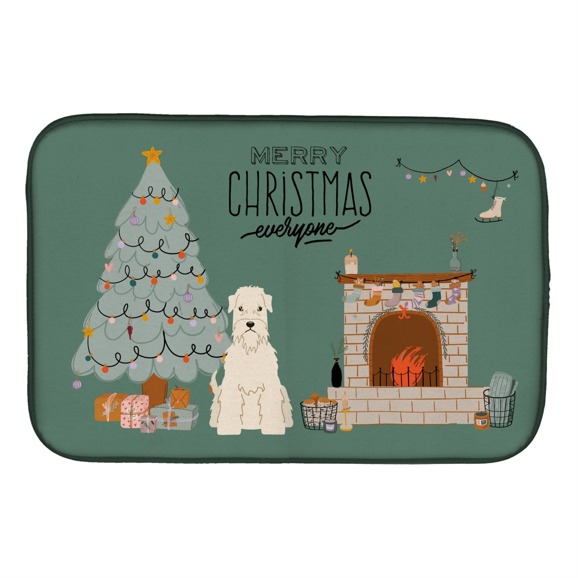 'Caroline'S Treasures Soft Coated Wheaten Terrier Christmas Everyone Dish-Drying-Mats, 14 X 21, Multicolor''