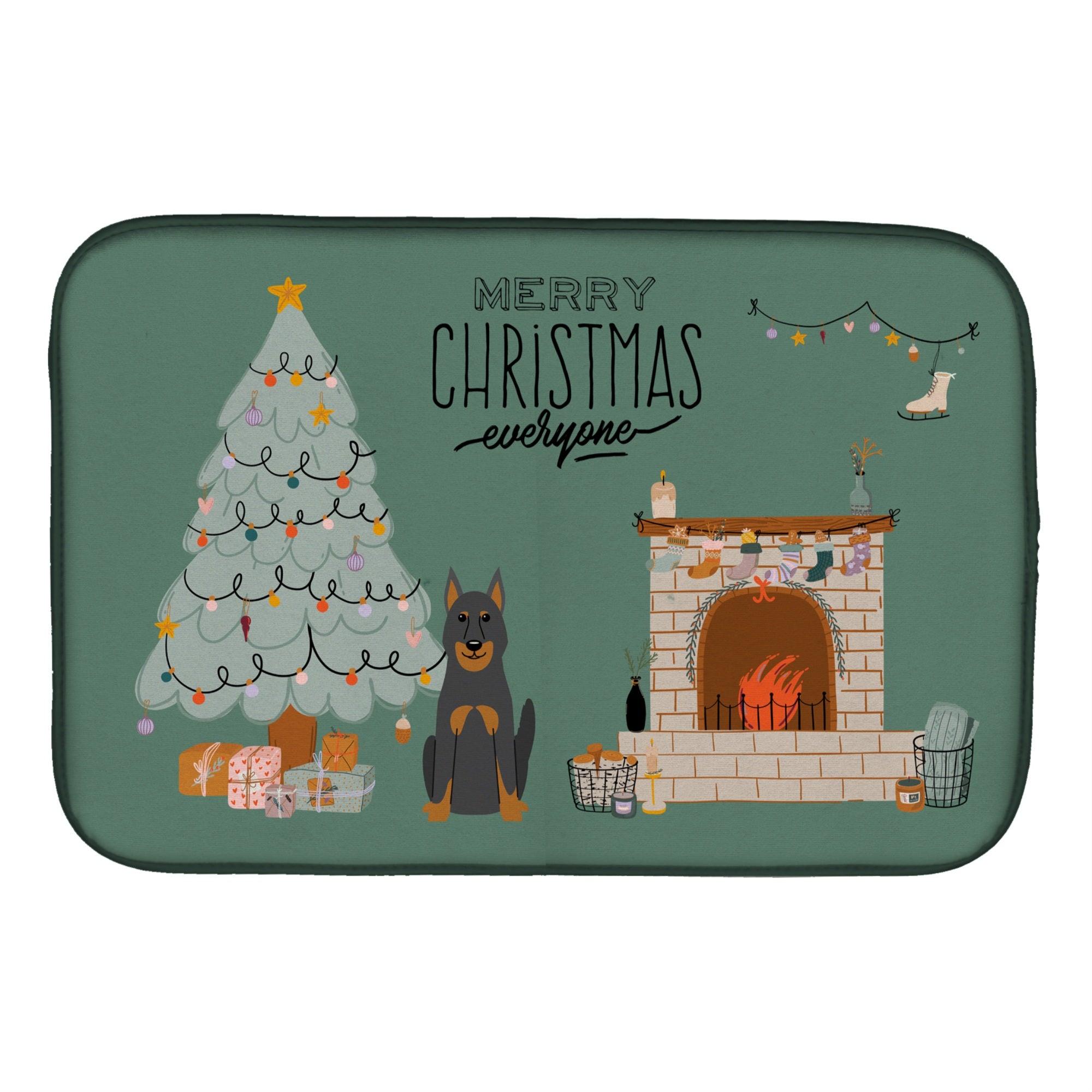 'Caroline'S Treasures Ck7643Ddm Beauce Shepherd Dog Christmas Everyone Dish-Drying-Mats, 14 X 21, Multicolor''
