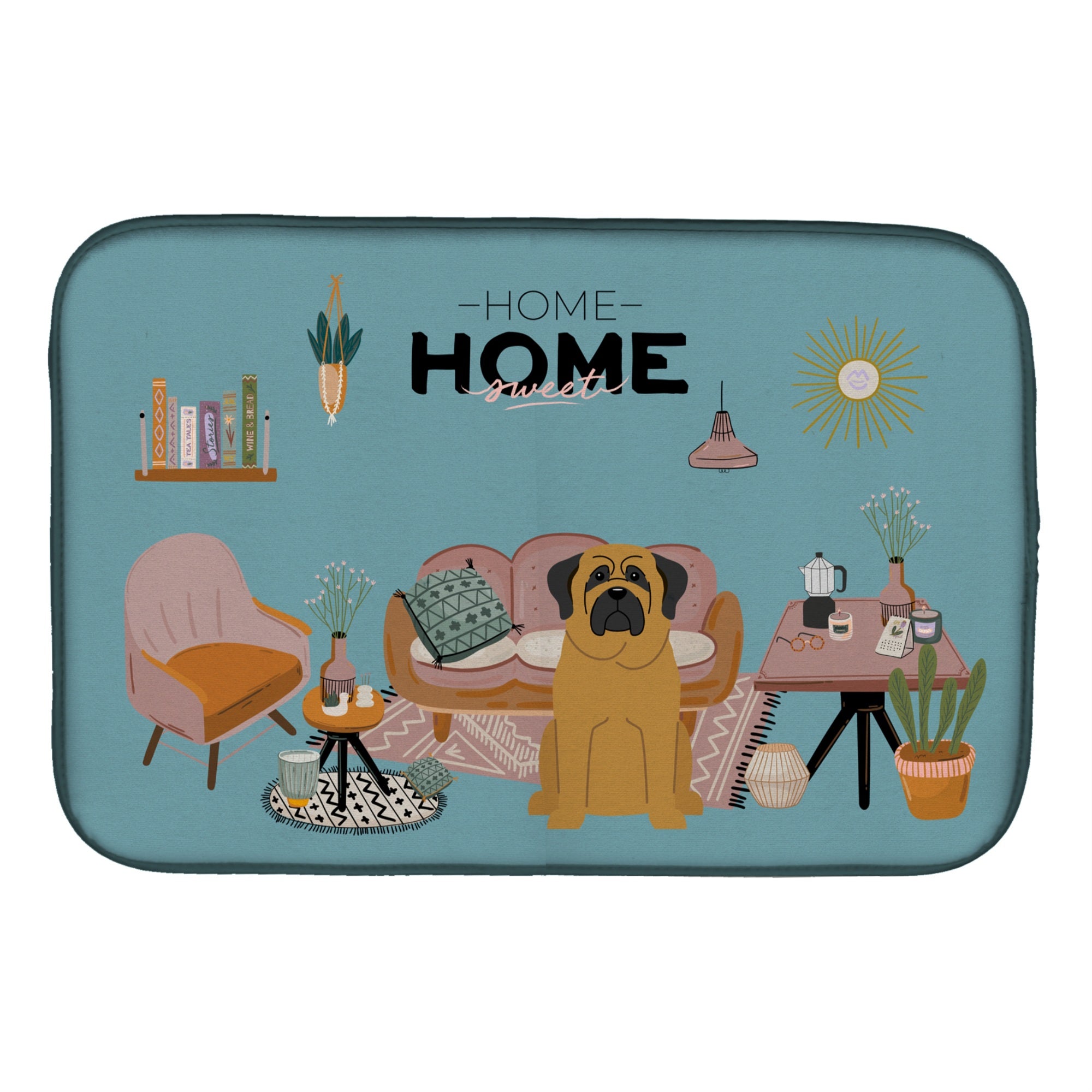 'Caroline'S Treasures Ck7863Ddm Mastiff Sweet Home Dish-Drying-Mats, 14 X 21, Multicolor''