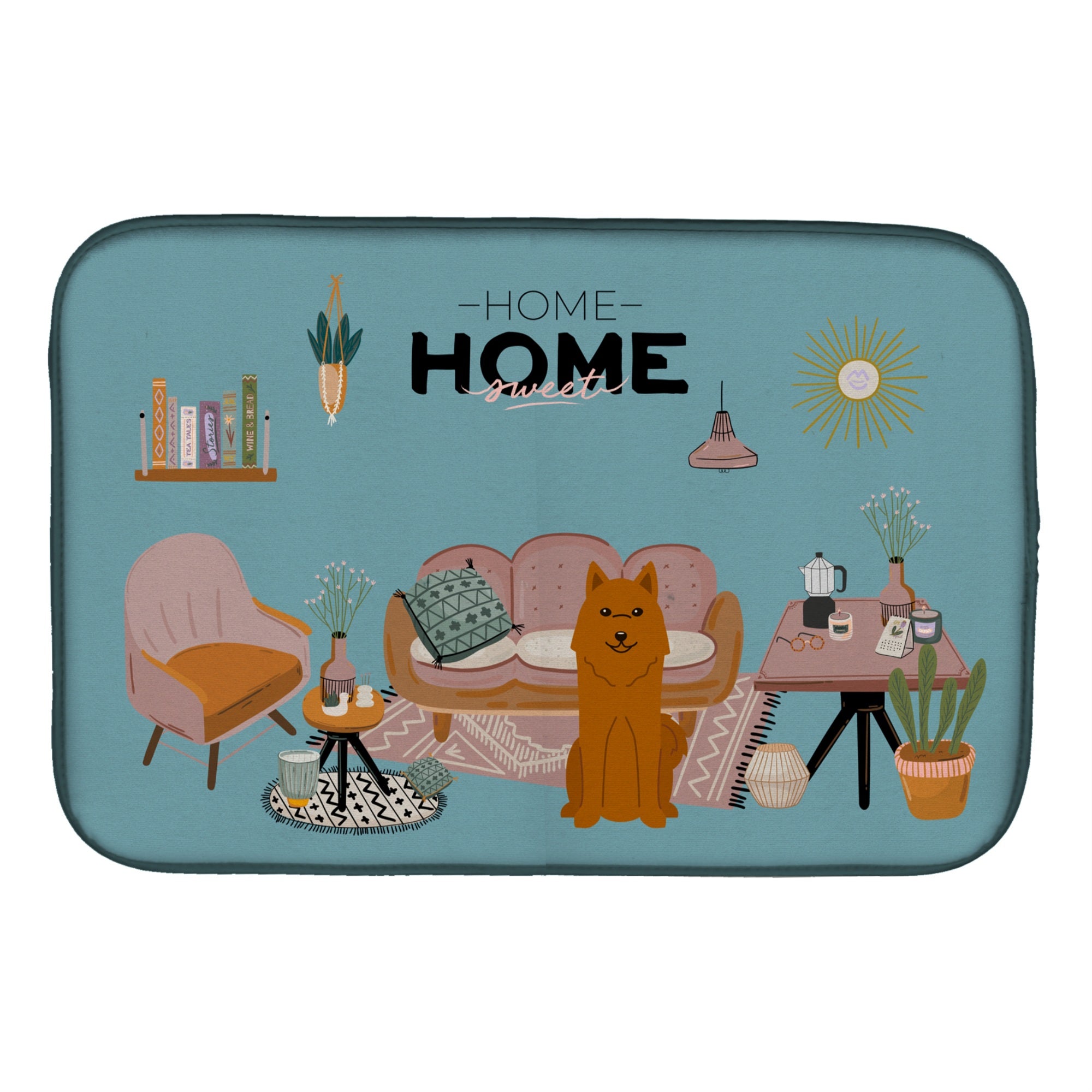 'Caroline'S Treasures Ck7867Ddm Karelian Bear Dog Sweet Home Dish-Drying-Mats, 14 X 21, Multicolor''