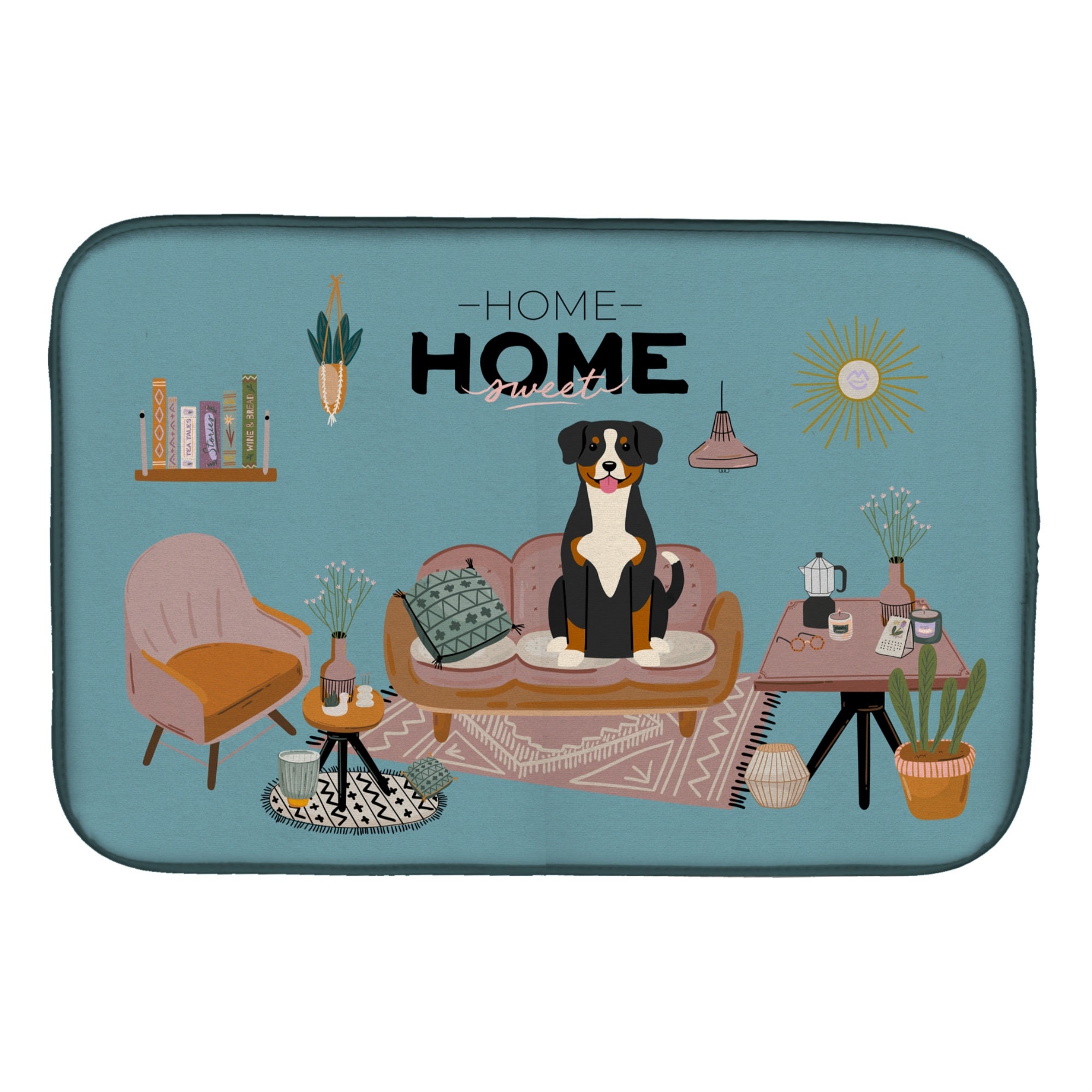 'Caroline'S Treasures Ck7883Ddm Entlebucher Sweet Home Dish-Drying-Mats, 14 X 21, Multicolor''