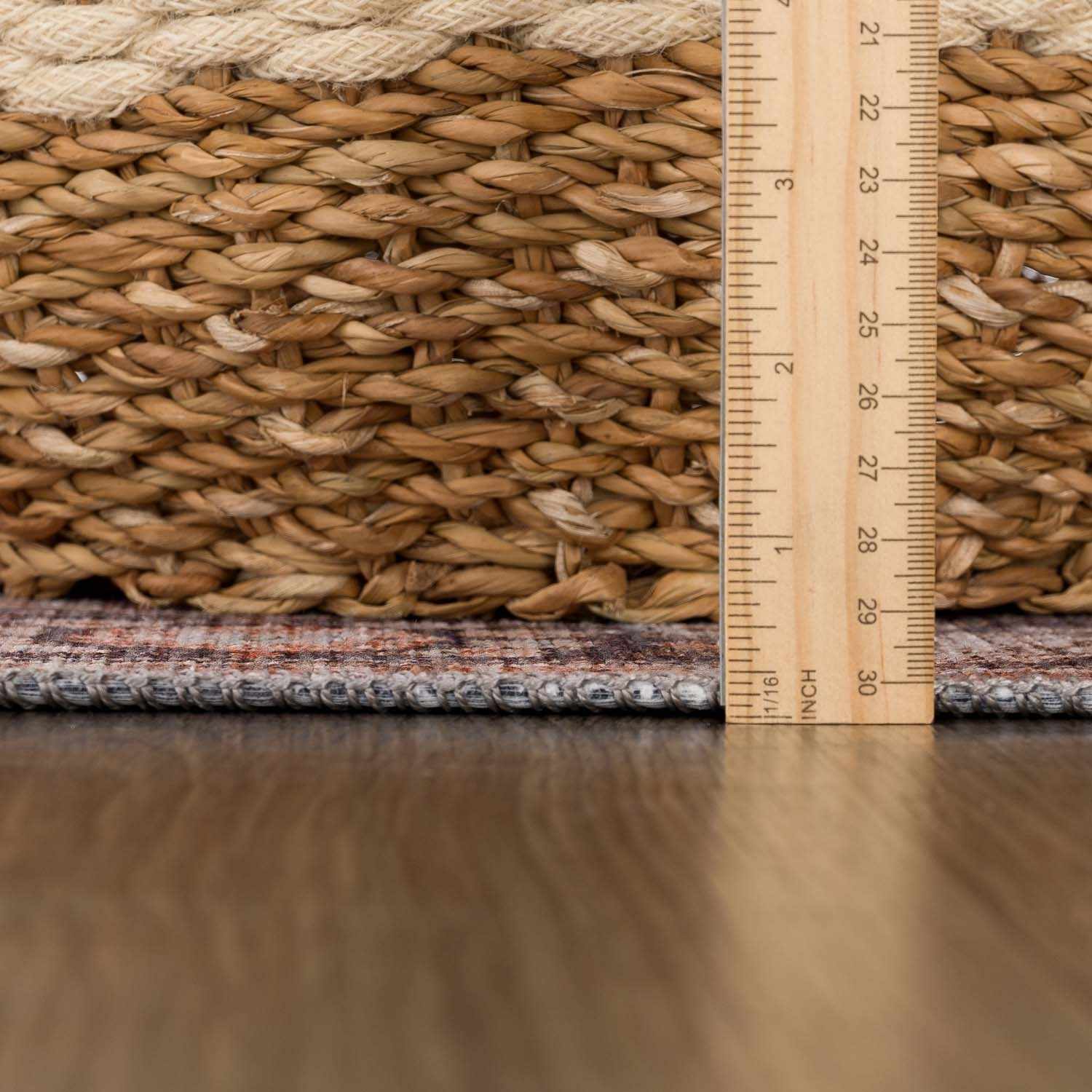 Ganyangan Red Washable Runner Rug