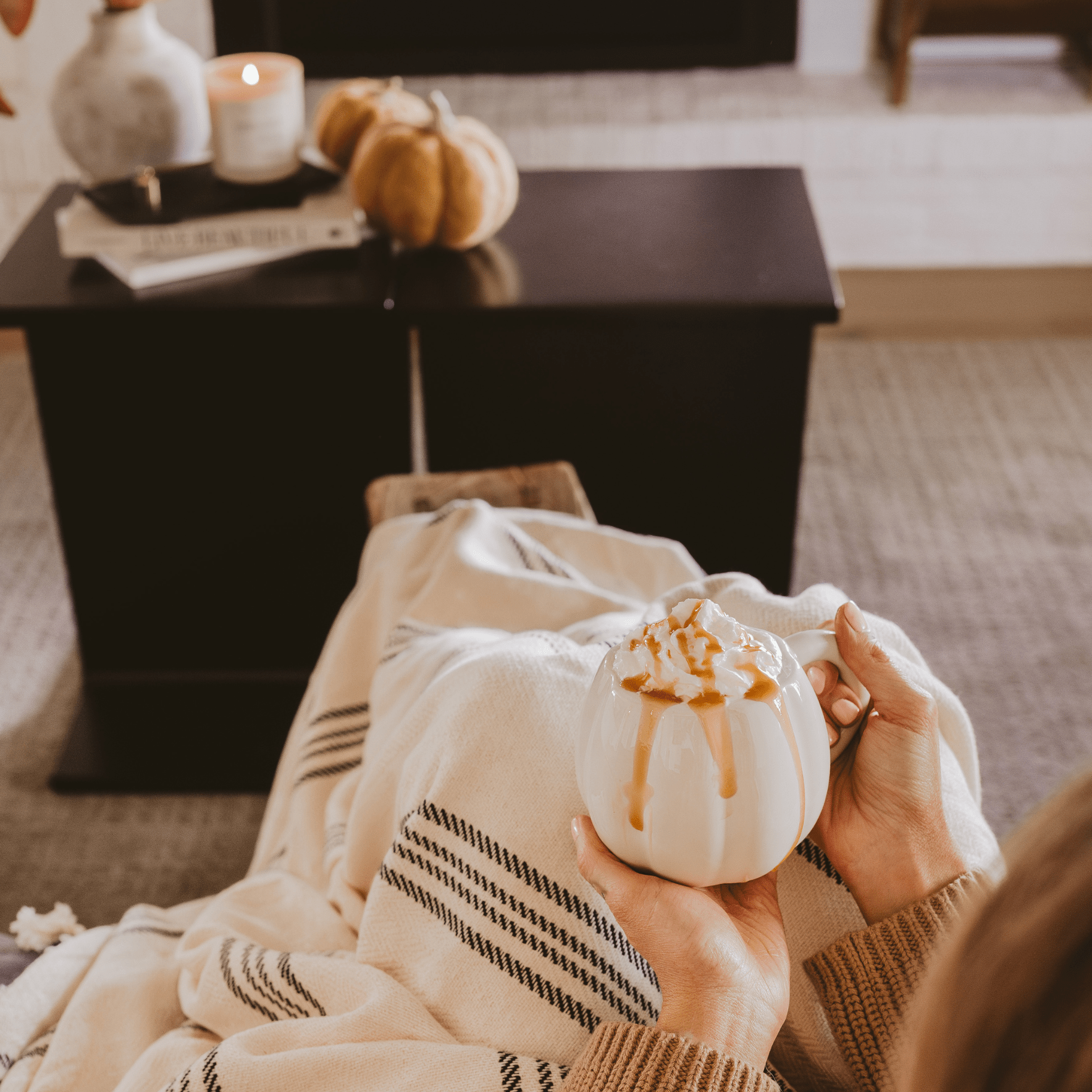 Cream Pumpkin 19oz. Figural Coffee Mug