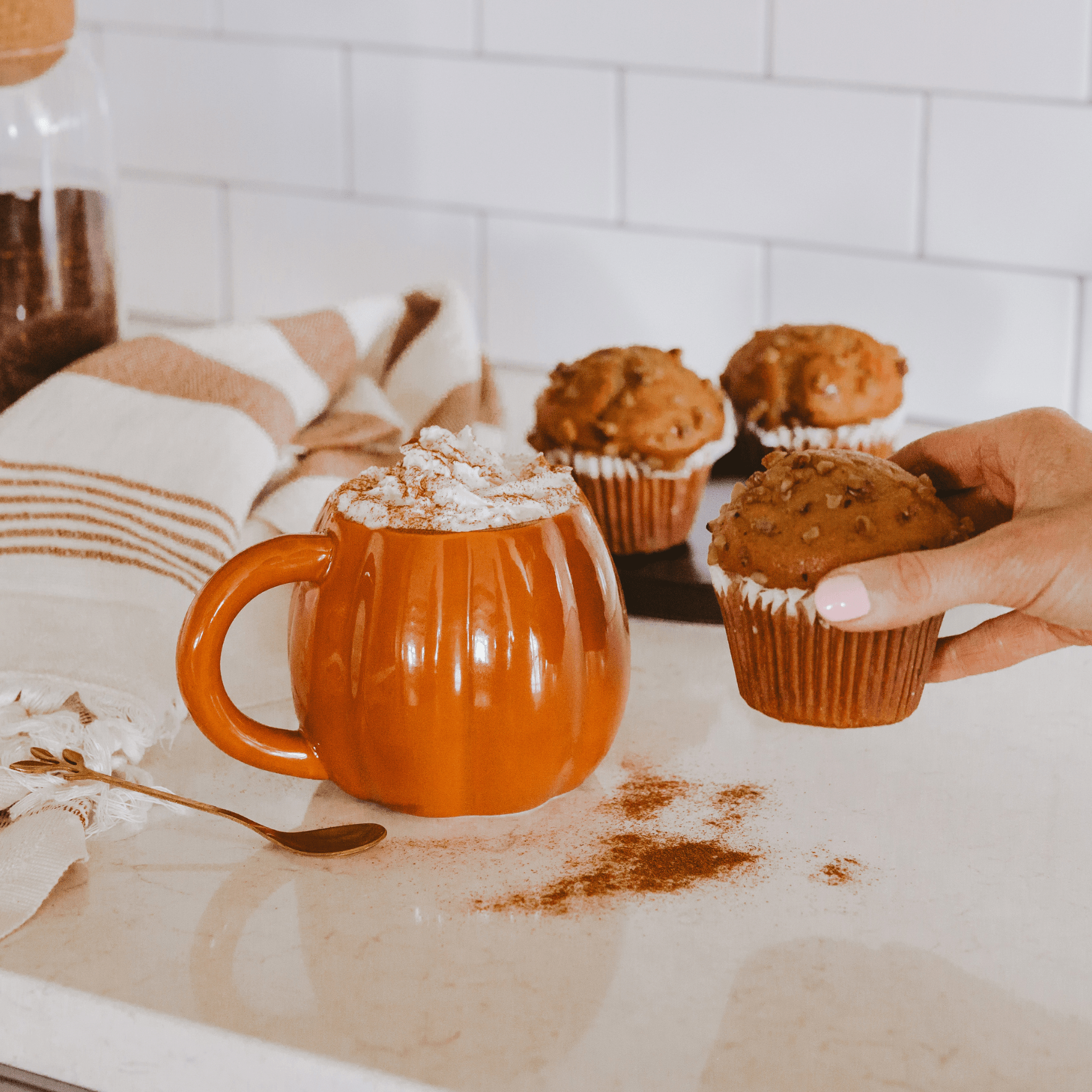 Orange Pumpkin 19oz. Figural Coffee Mug