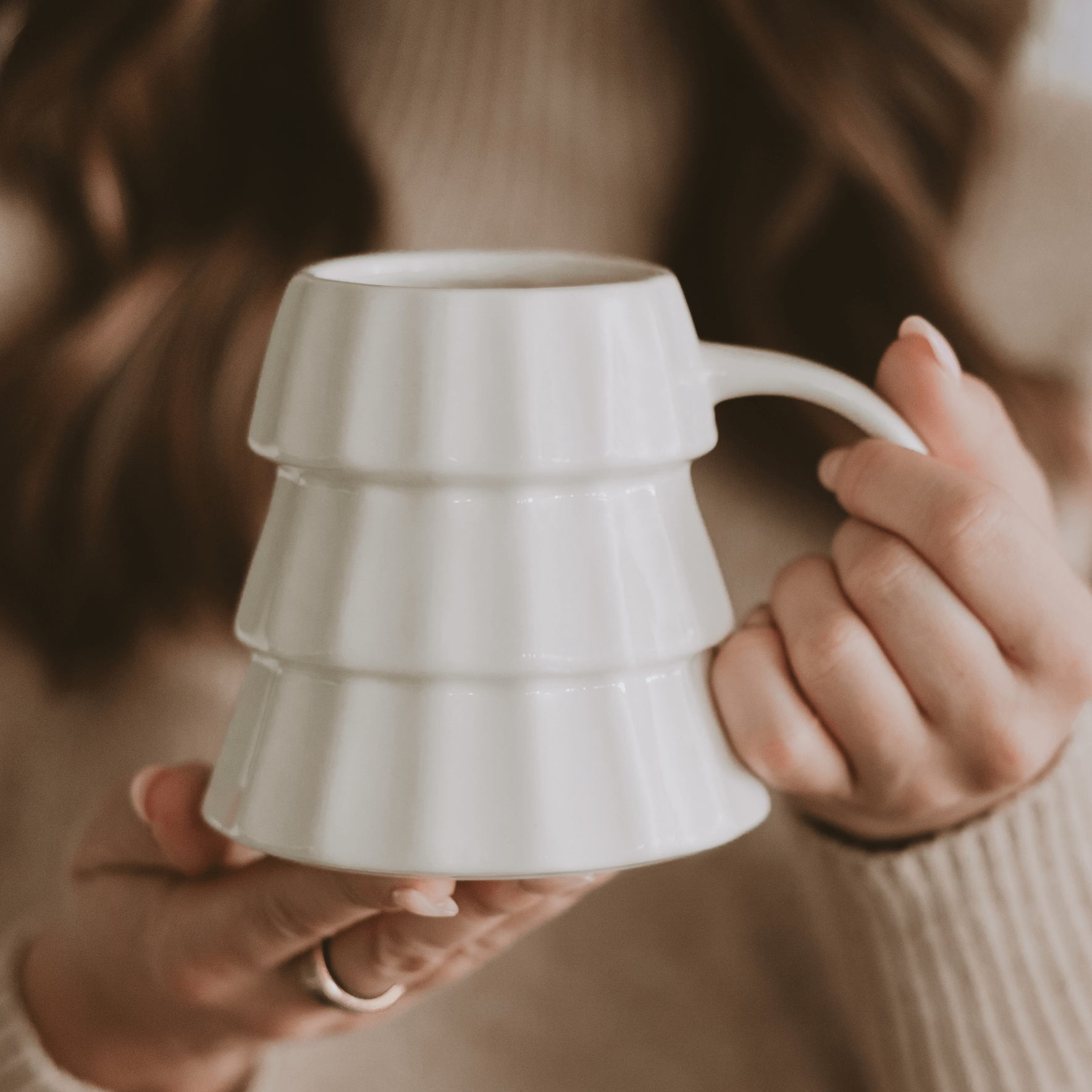 Cream Tree 17oz. Figural Coffee Mug