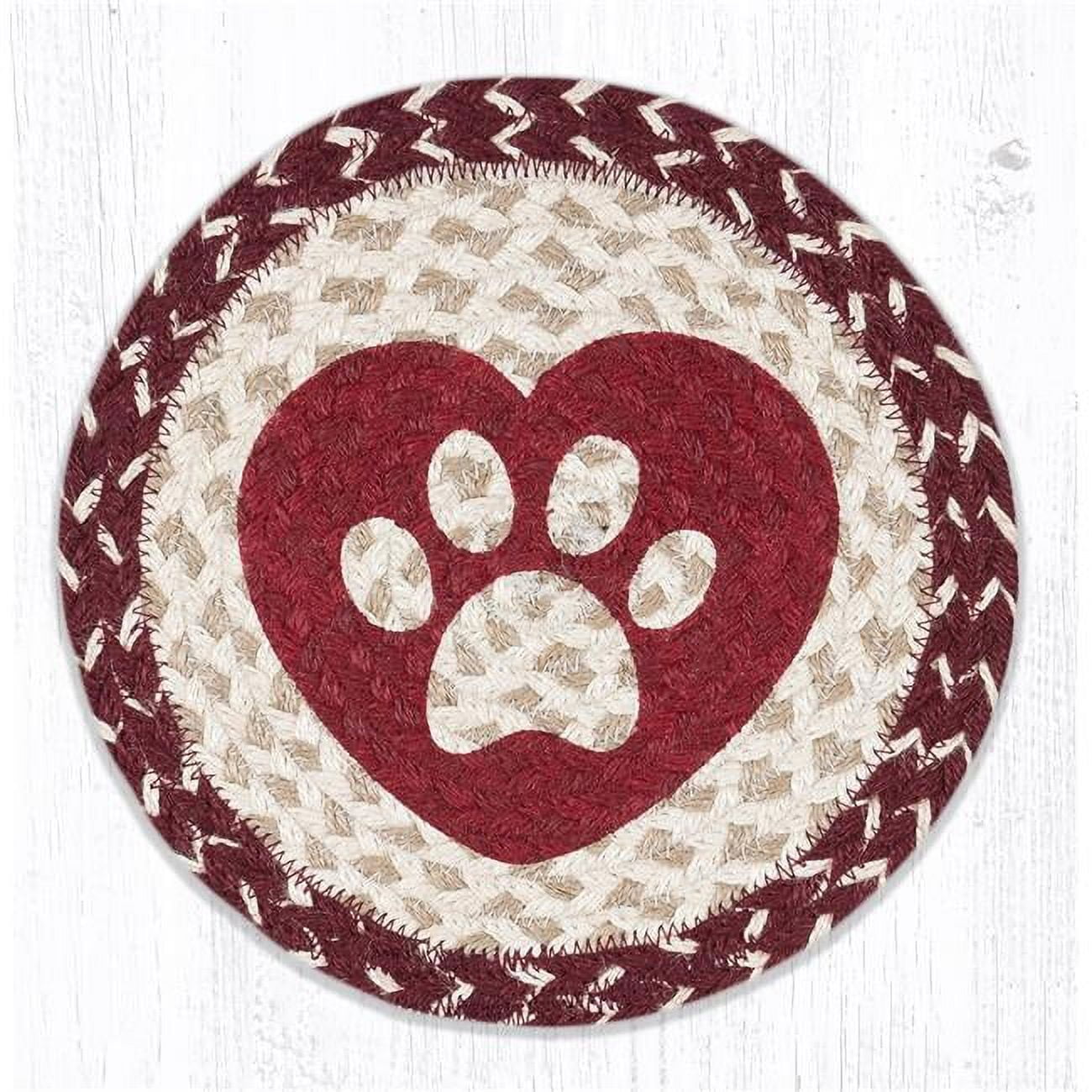 Capitol Importing 809117HP 10 x 10 in. MSPR9117 Heart Paw Printed Round Trivet