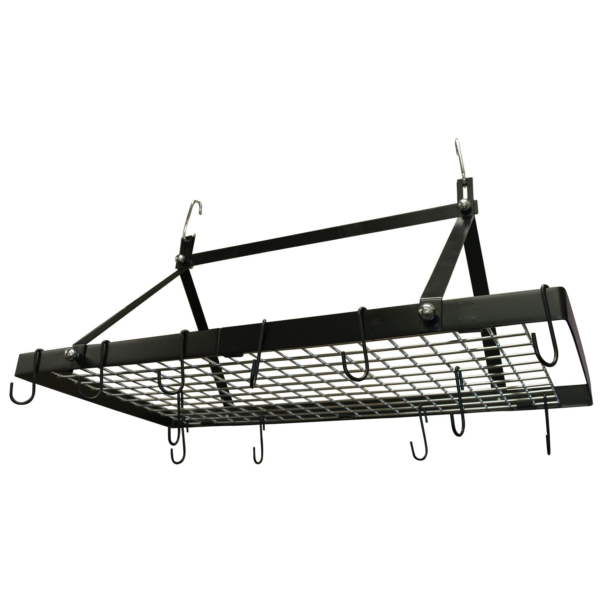 Pot Rack Rectangle Black Enamel