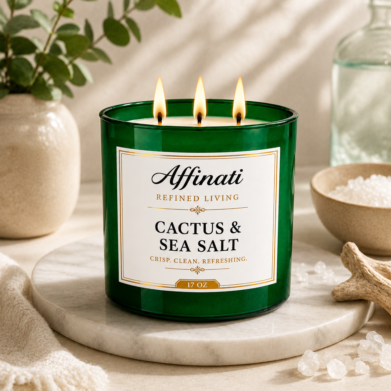 Cactus & Sea Salt 3-Wick Candle