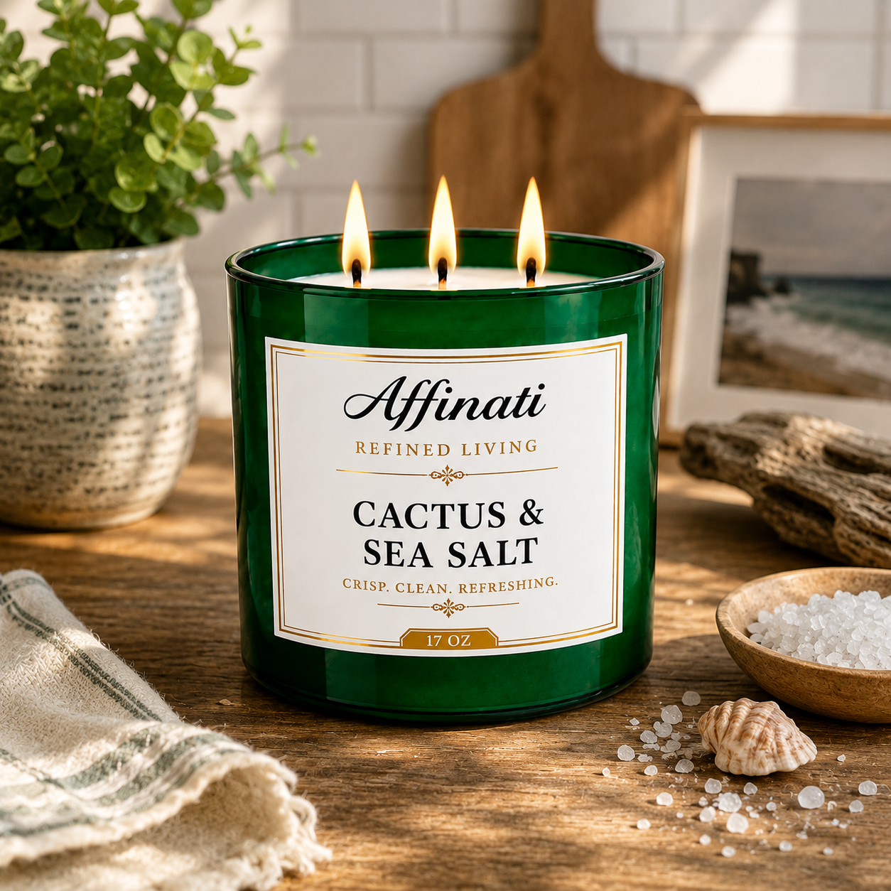 Cactus & Sea Salt 3-Wick Candle